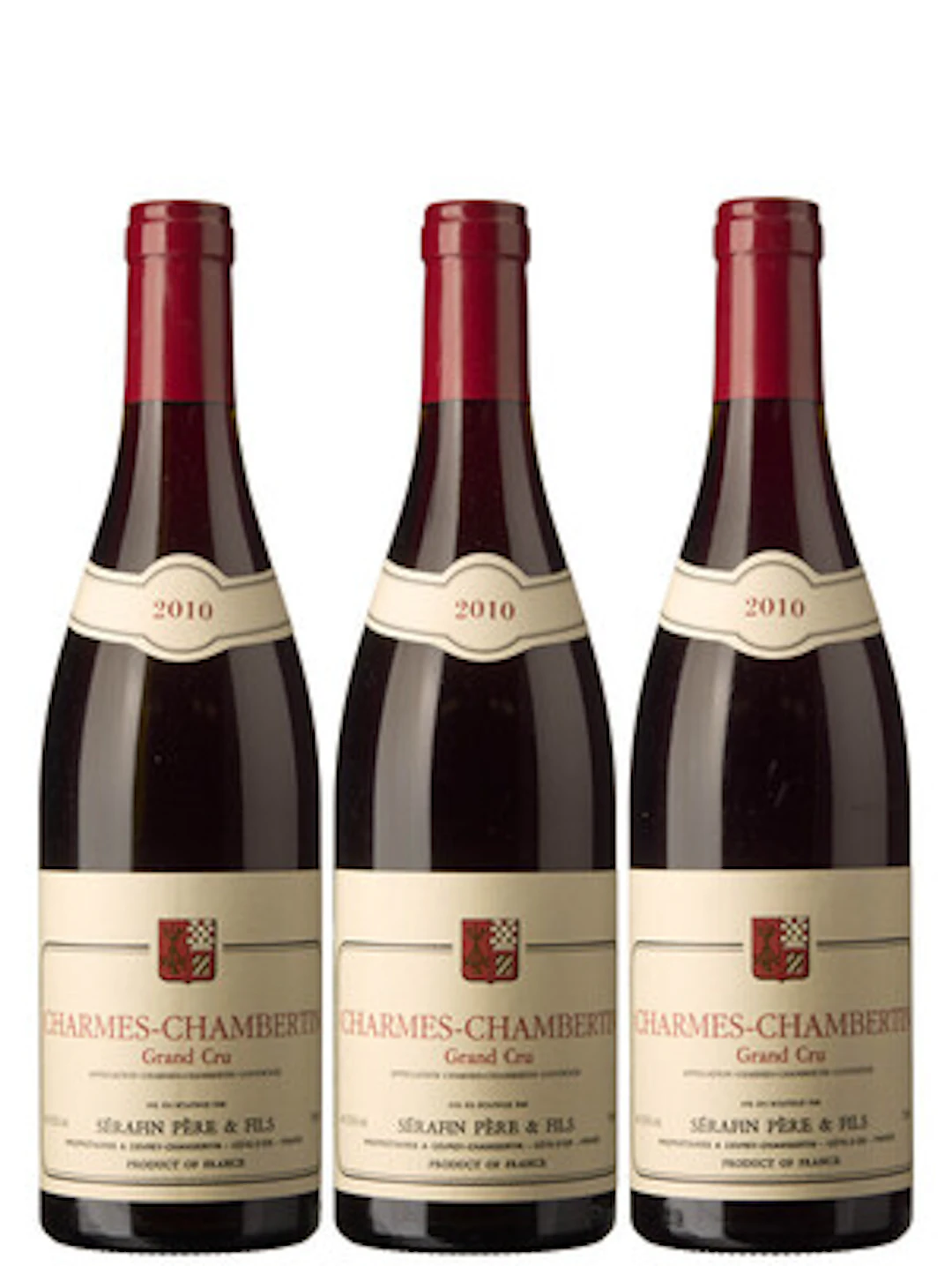 3 x Charmes-Chambertin Grand Cru 2010, Serafin Pere & Fils