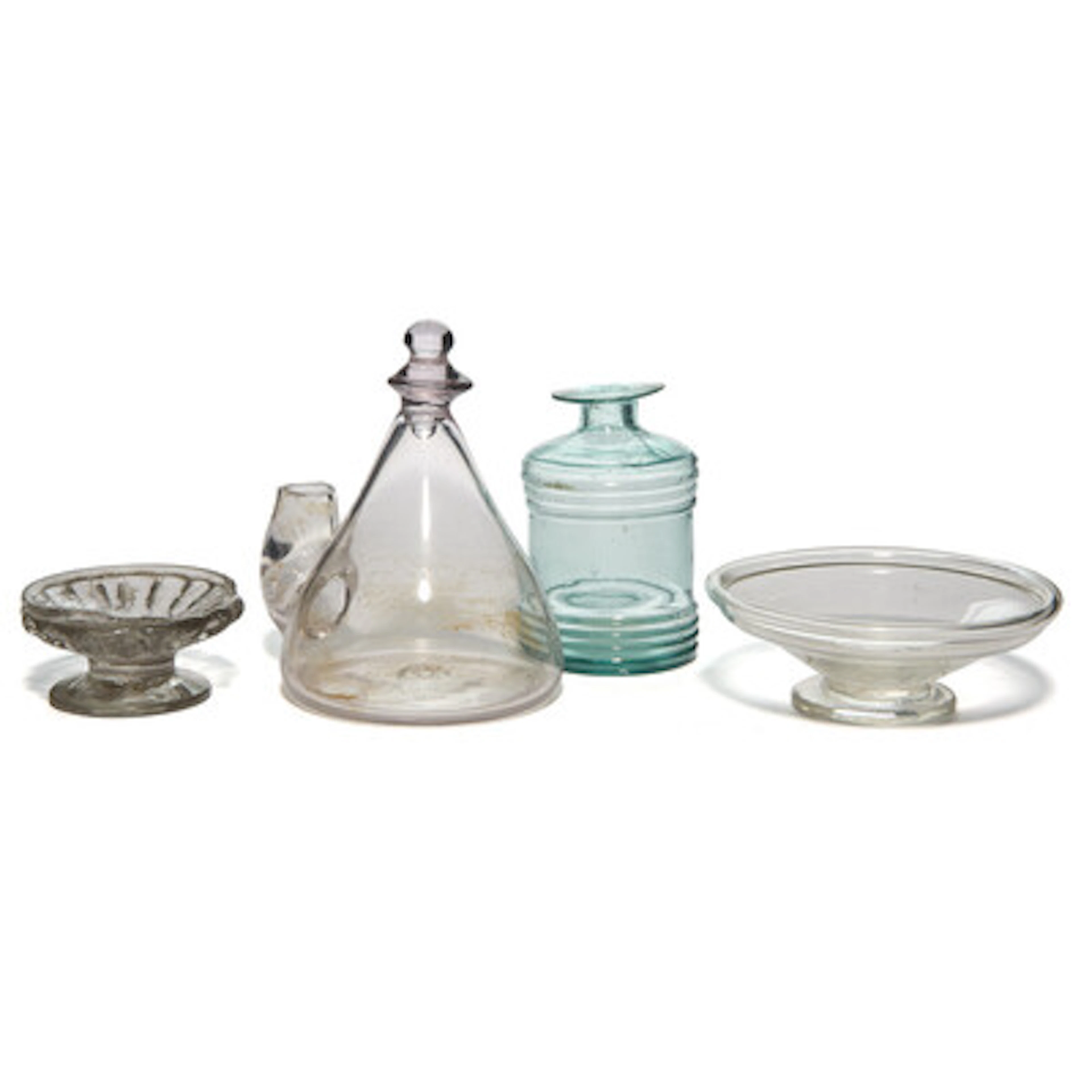 Samling eldre glass