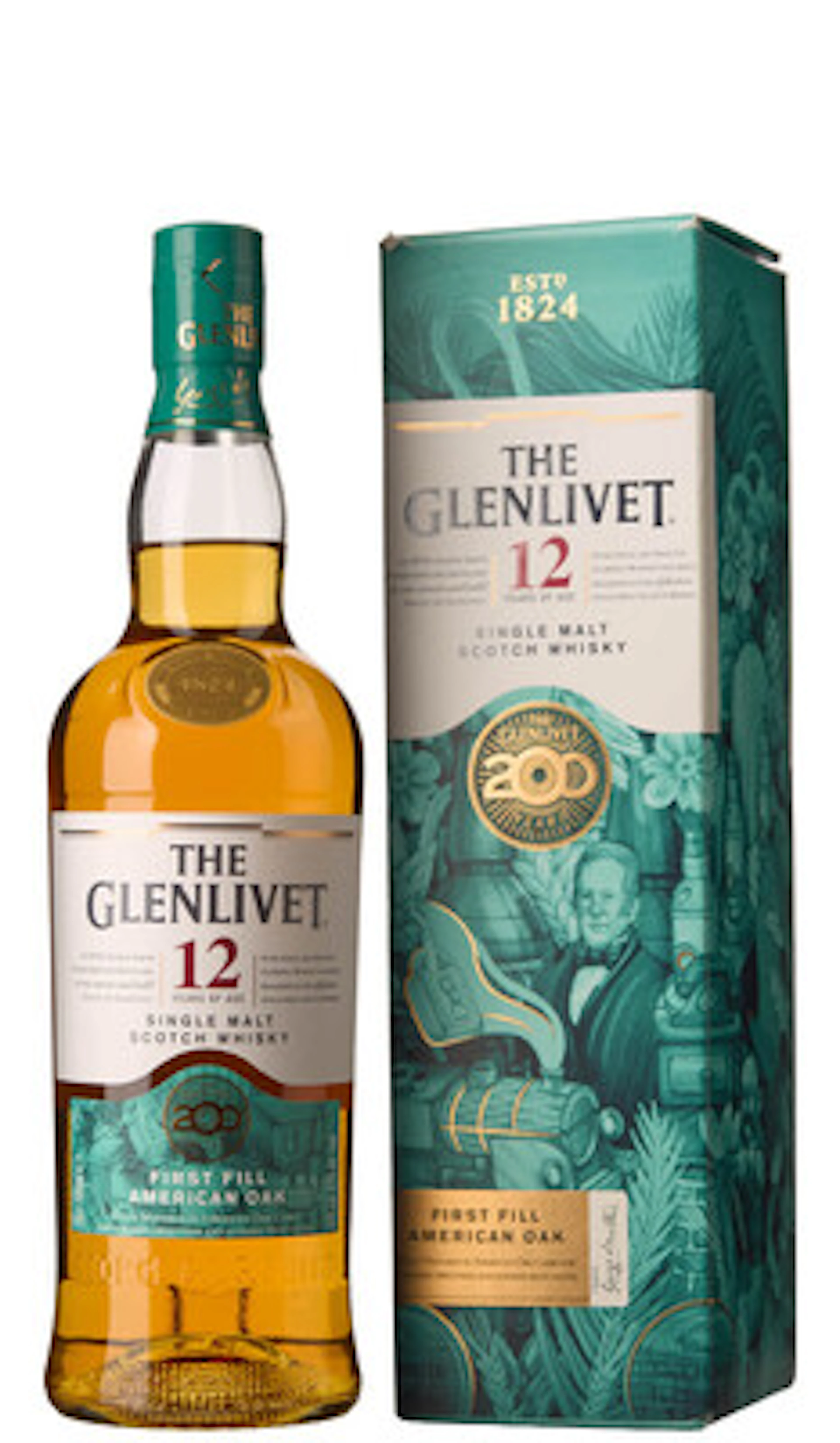 1 x The Glenlivet Single Malt Scotch Whisky 200 Years Edition 12 Years