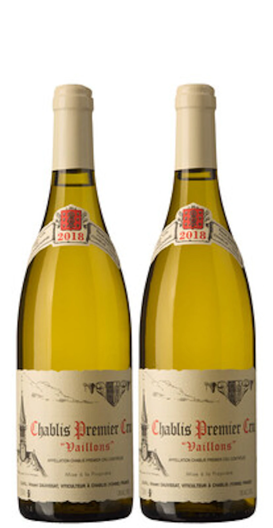 2 x Chablis 1er Cru Vaillons 2018, Vincent Dauvissat