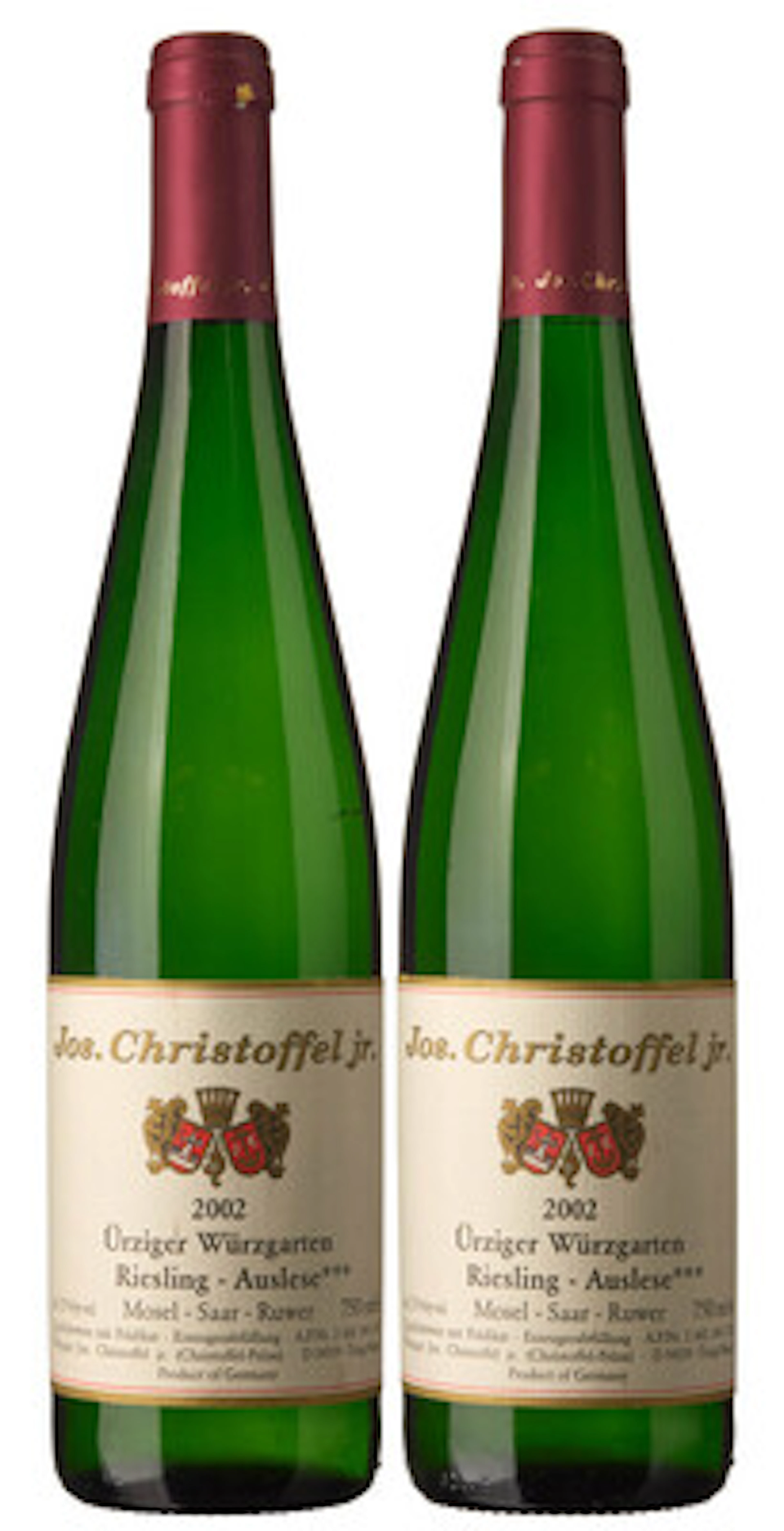 2 x Ürziger Würzgarten Riesling Auslese*** 2002, Jos. Christoffel jr.