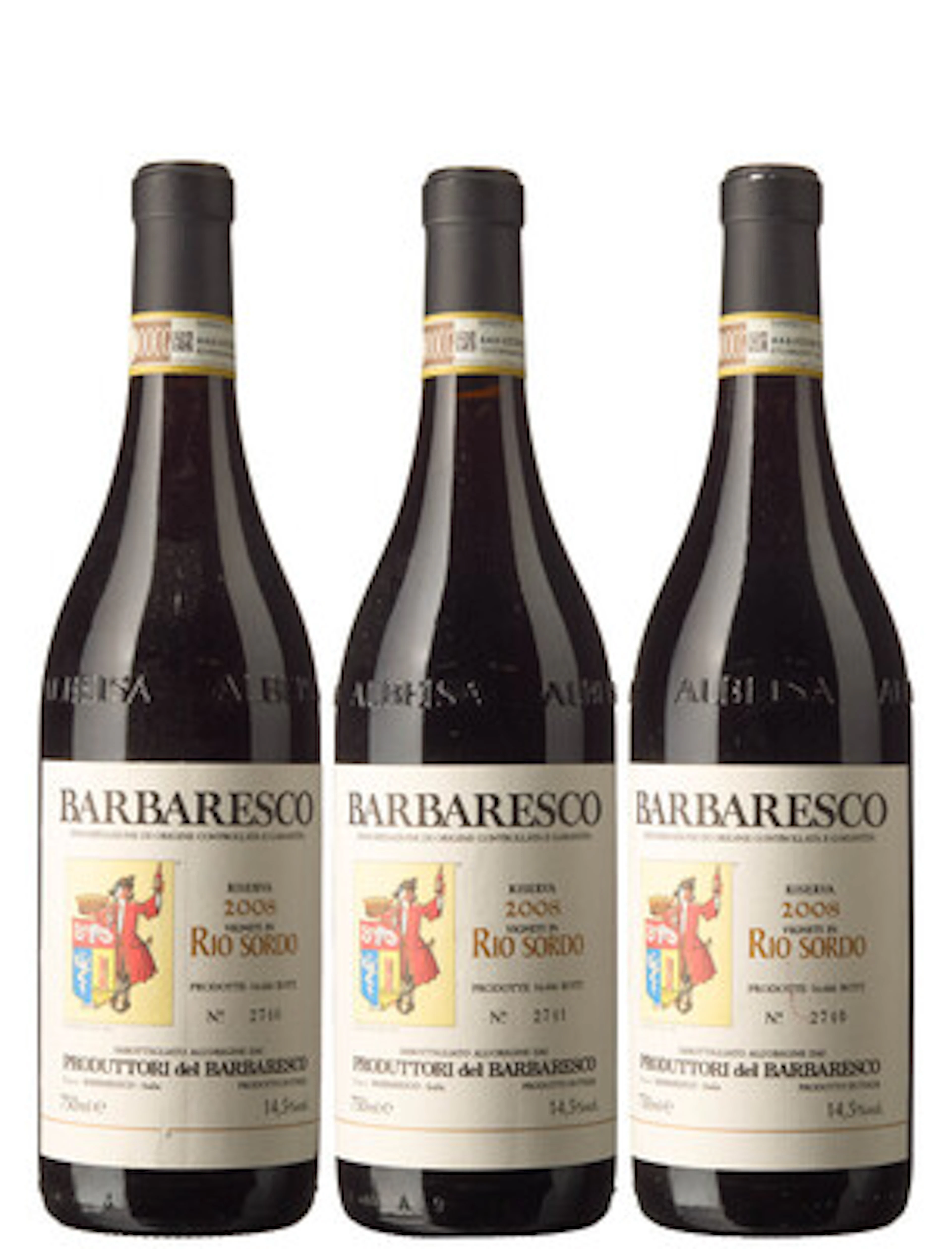 3 x Barbaresco Riserva Rio Sordo 2008, Produttori del Barbaresco