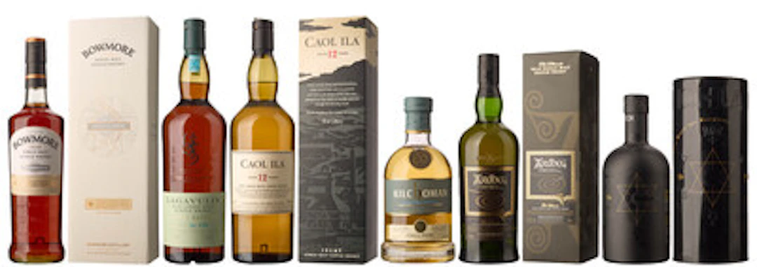 6 x Miks Islay Skotsk Whisky (Bruichladdich, Bowmore, Lagavulin, Ardbeg