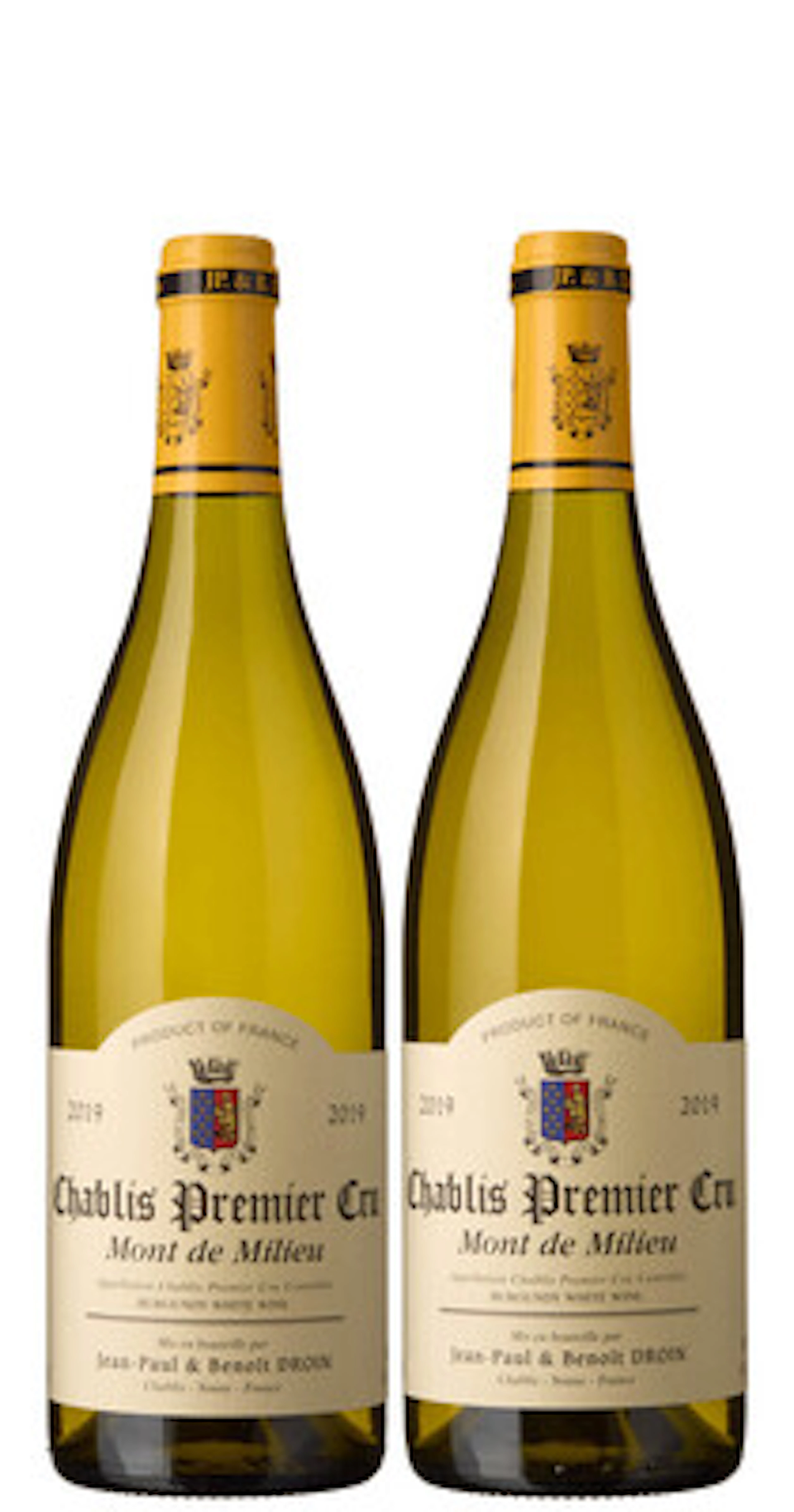 2 x Chablis 1er Cru Mont de Milieu 2019, Jean-Paul & Benoit Droin