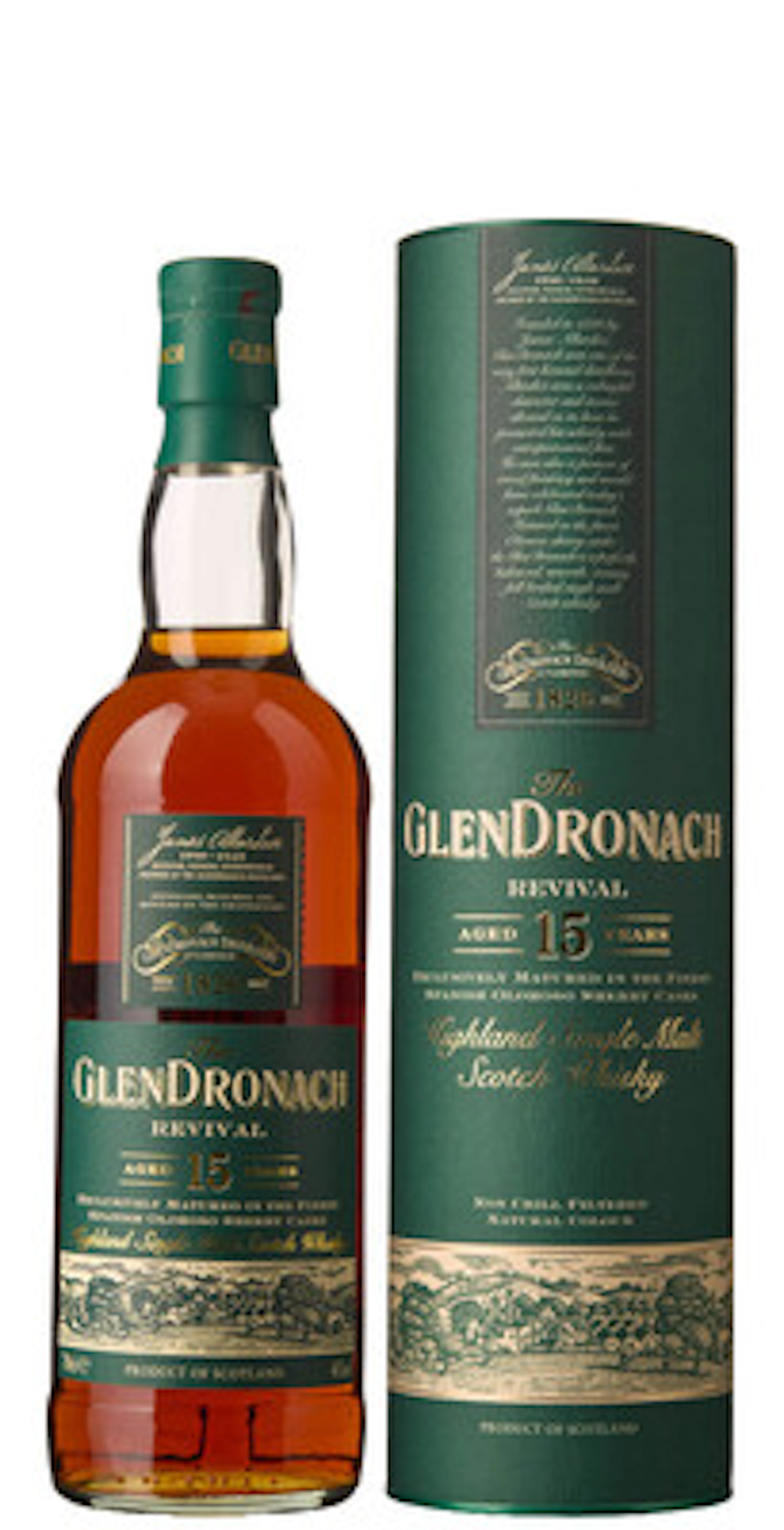 1 x The Glendronach Highland Single Malt Scotch Whisky Revival Aged
