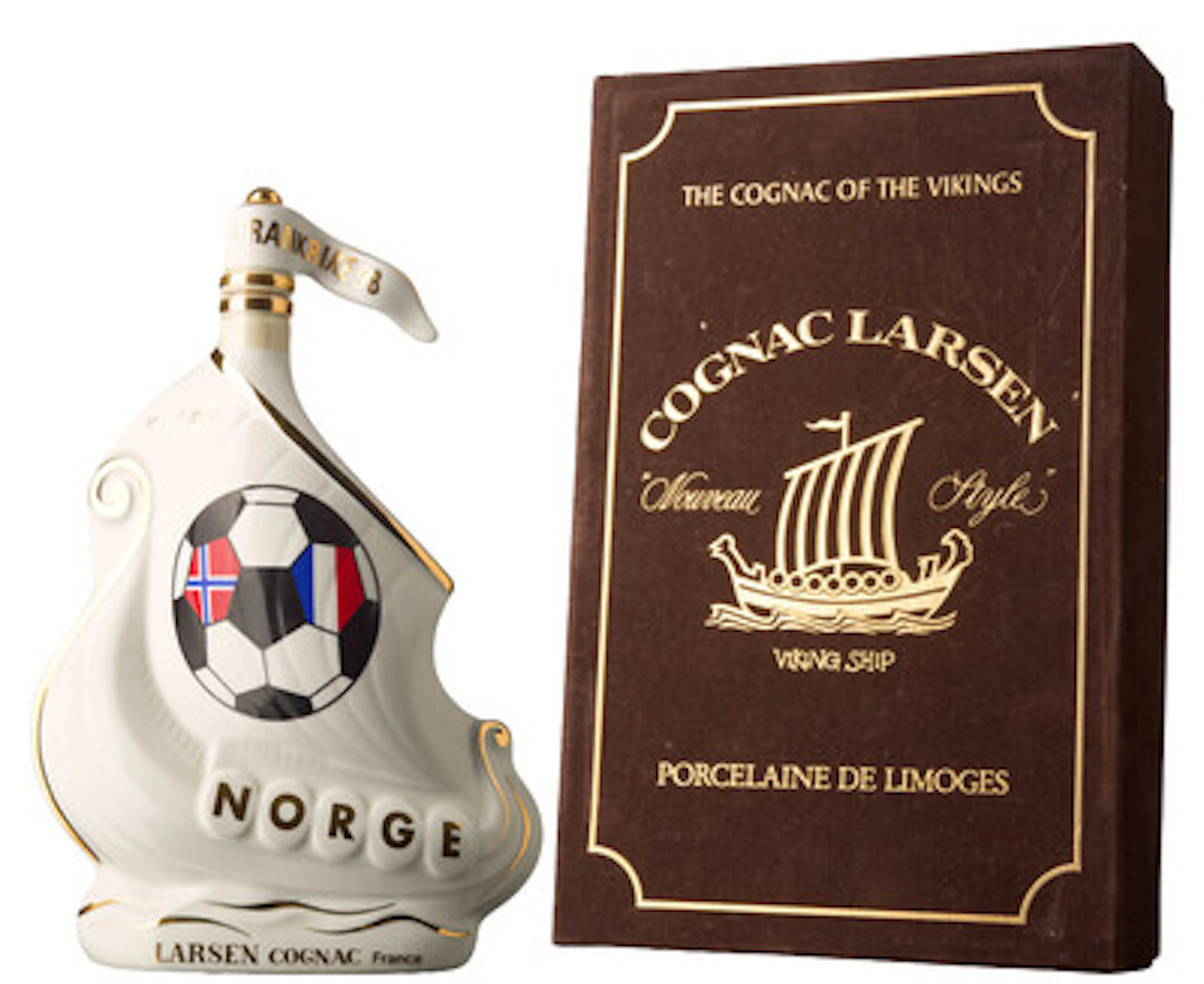 1 x Larsen Cognac Fine Champagne Viking Ship Frankrike 98 (OB)