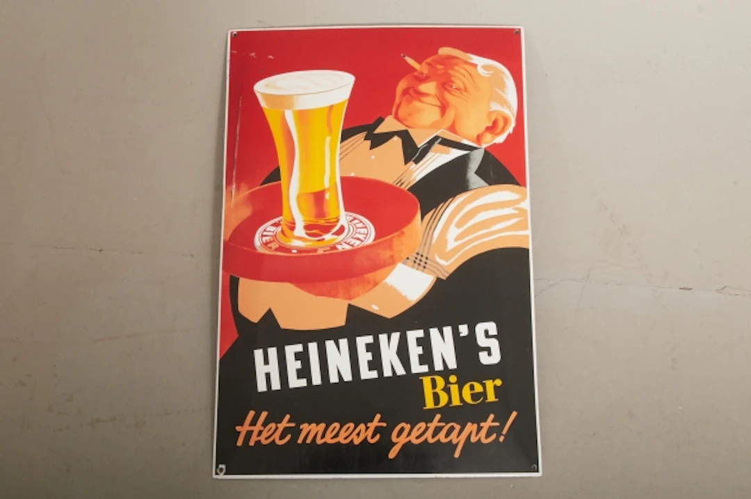 Emaljskylt, "Heinekens"