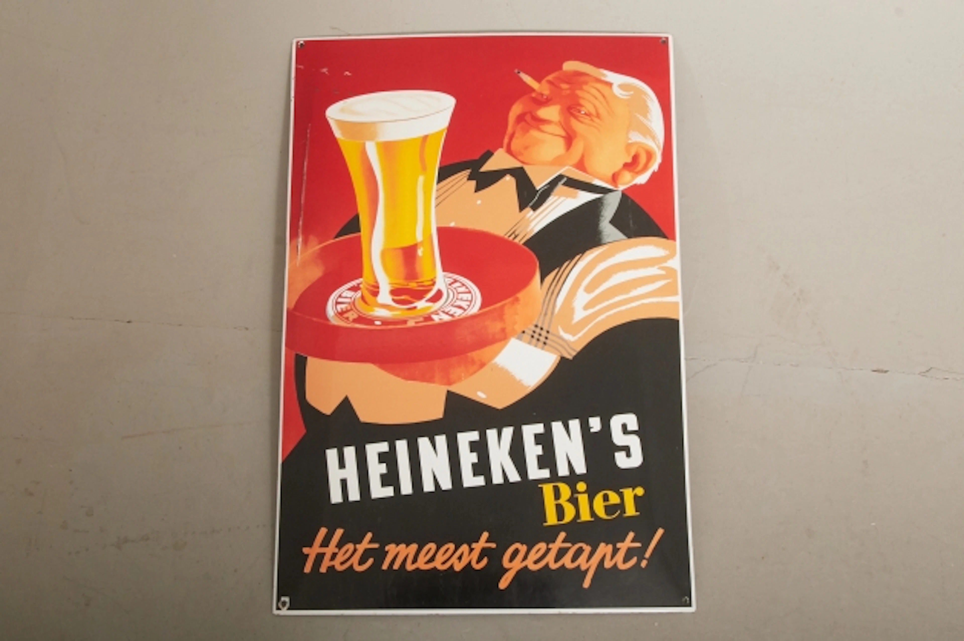 Emaljskylt, "Heinekens"