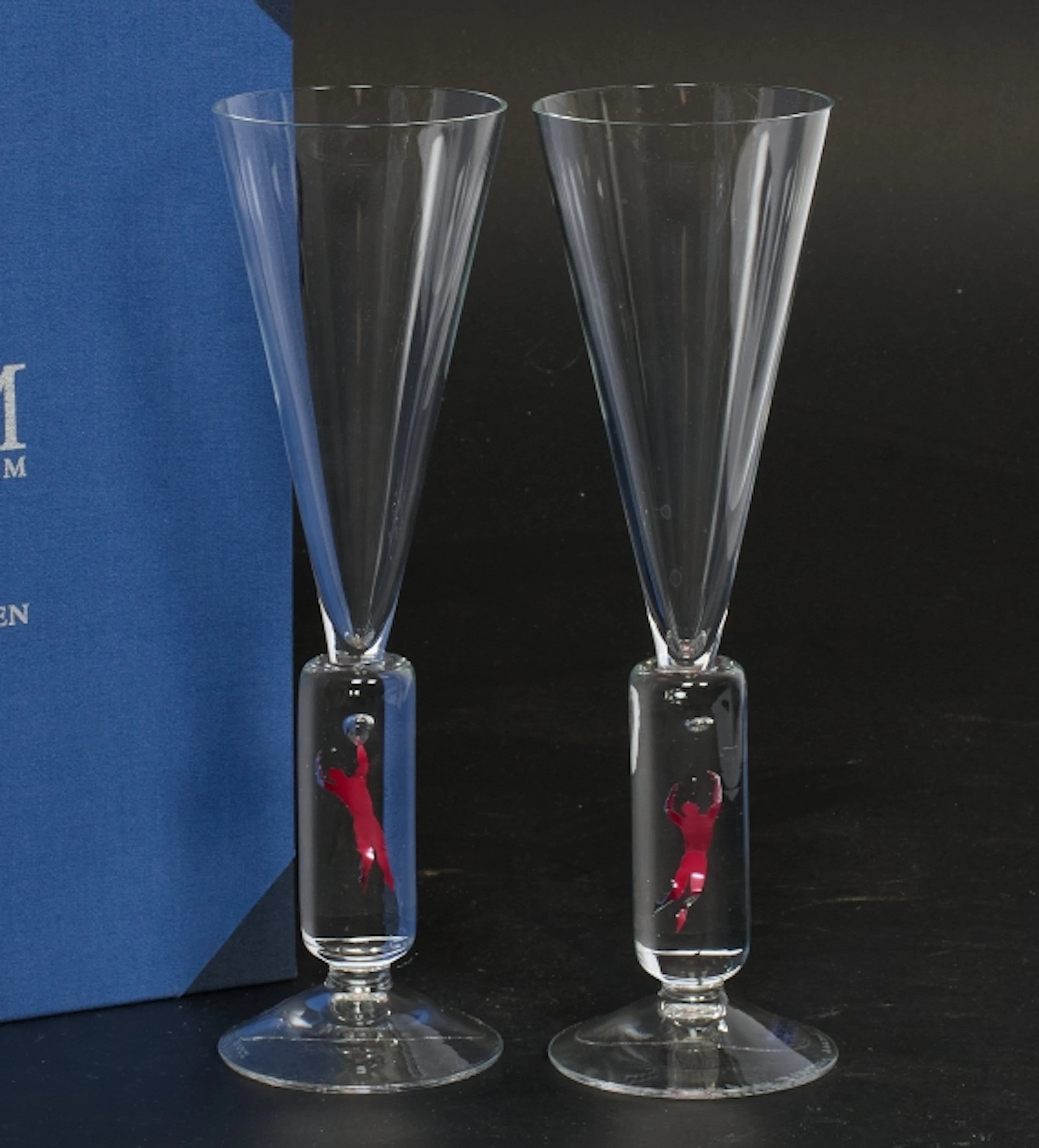 Champagneglas, "Millenium", Bertil Vallien