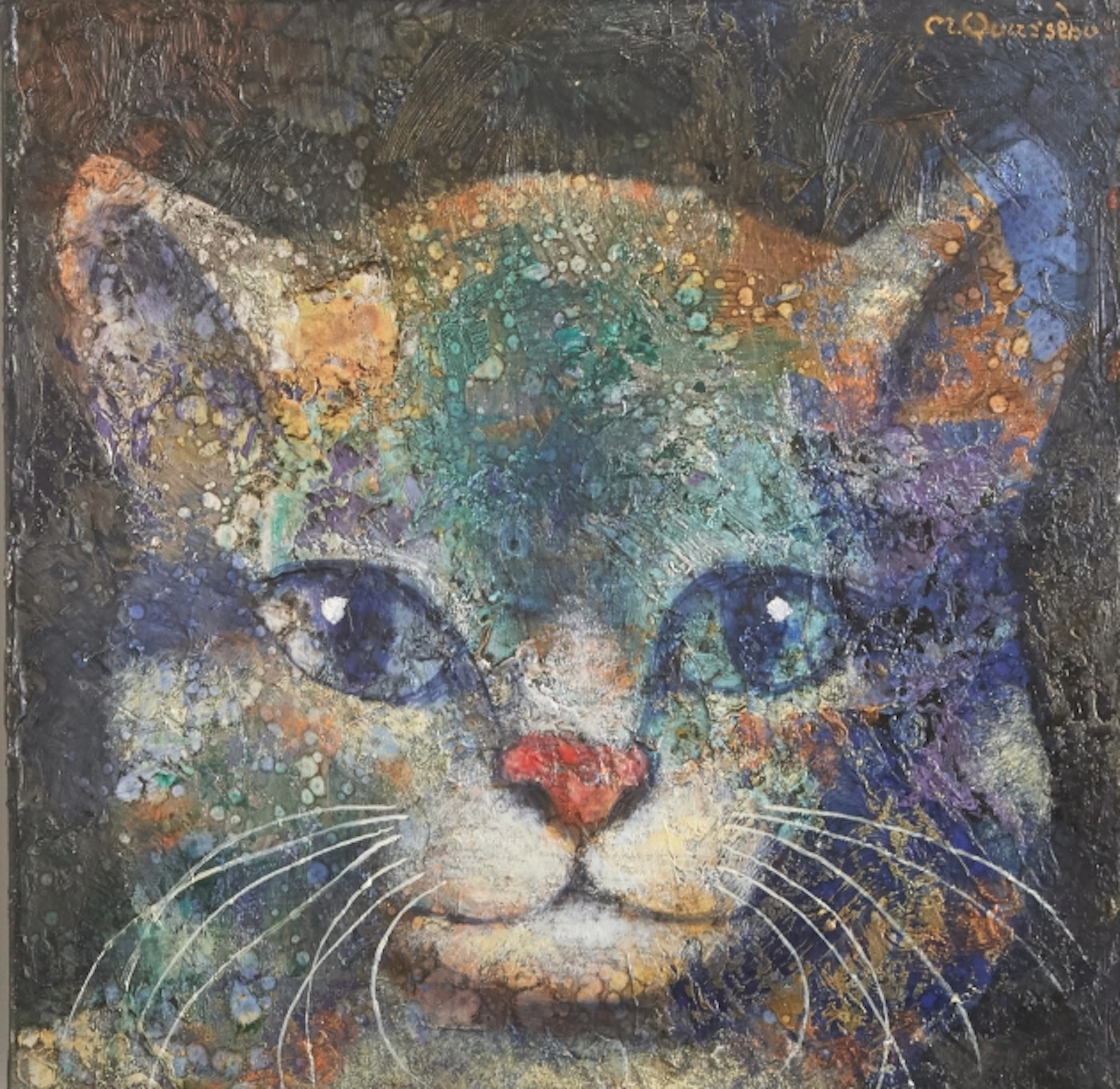 Olja på duk, "Katt", Michael Qvarsebo