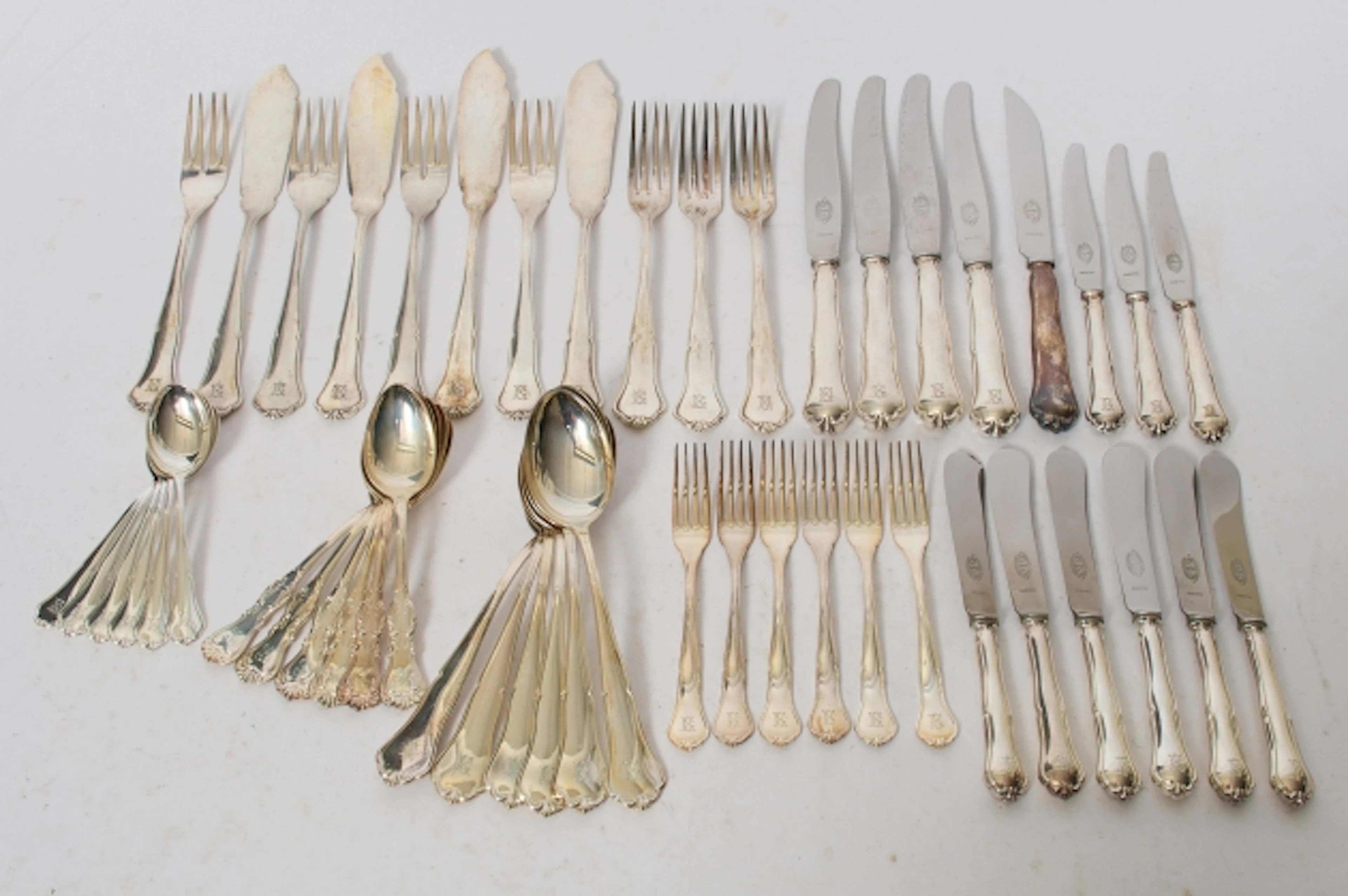 Bestickuppsättning, silver