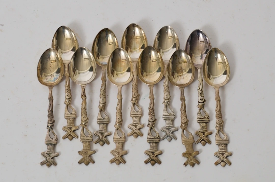 Kaffeskedar, silver