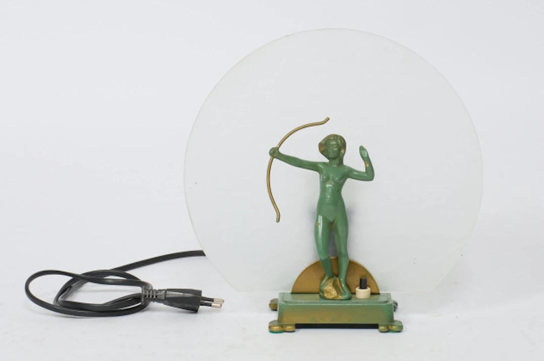 Bordslampa, Art Deco, Stjärnmetall