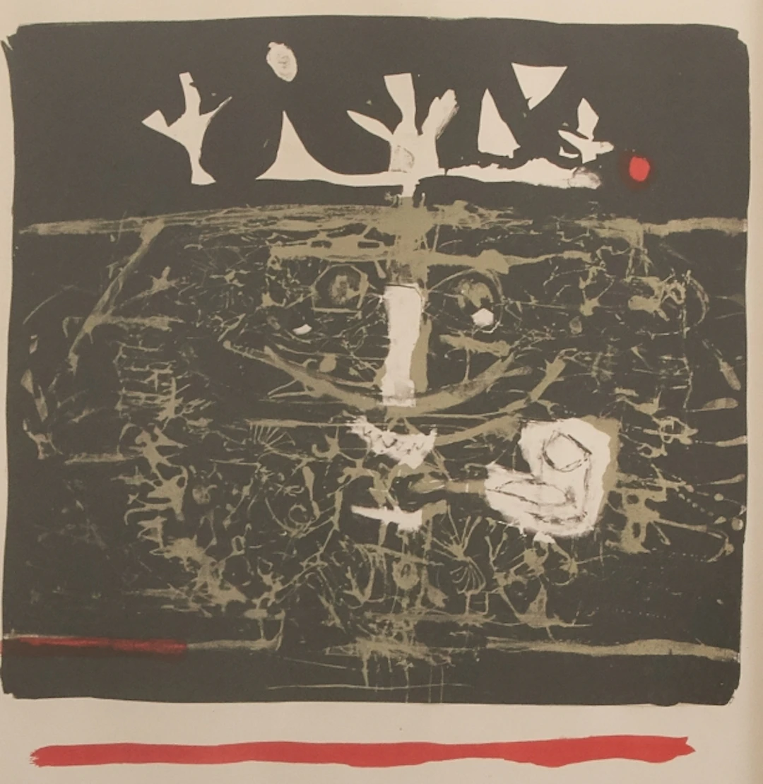 Litografi, "Roi Bande Rouge", Antonio Clavé