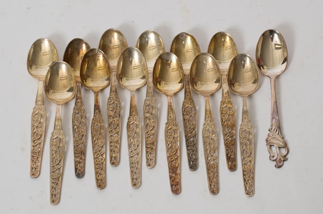 Kaffeskedar, silver