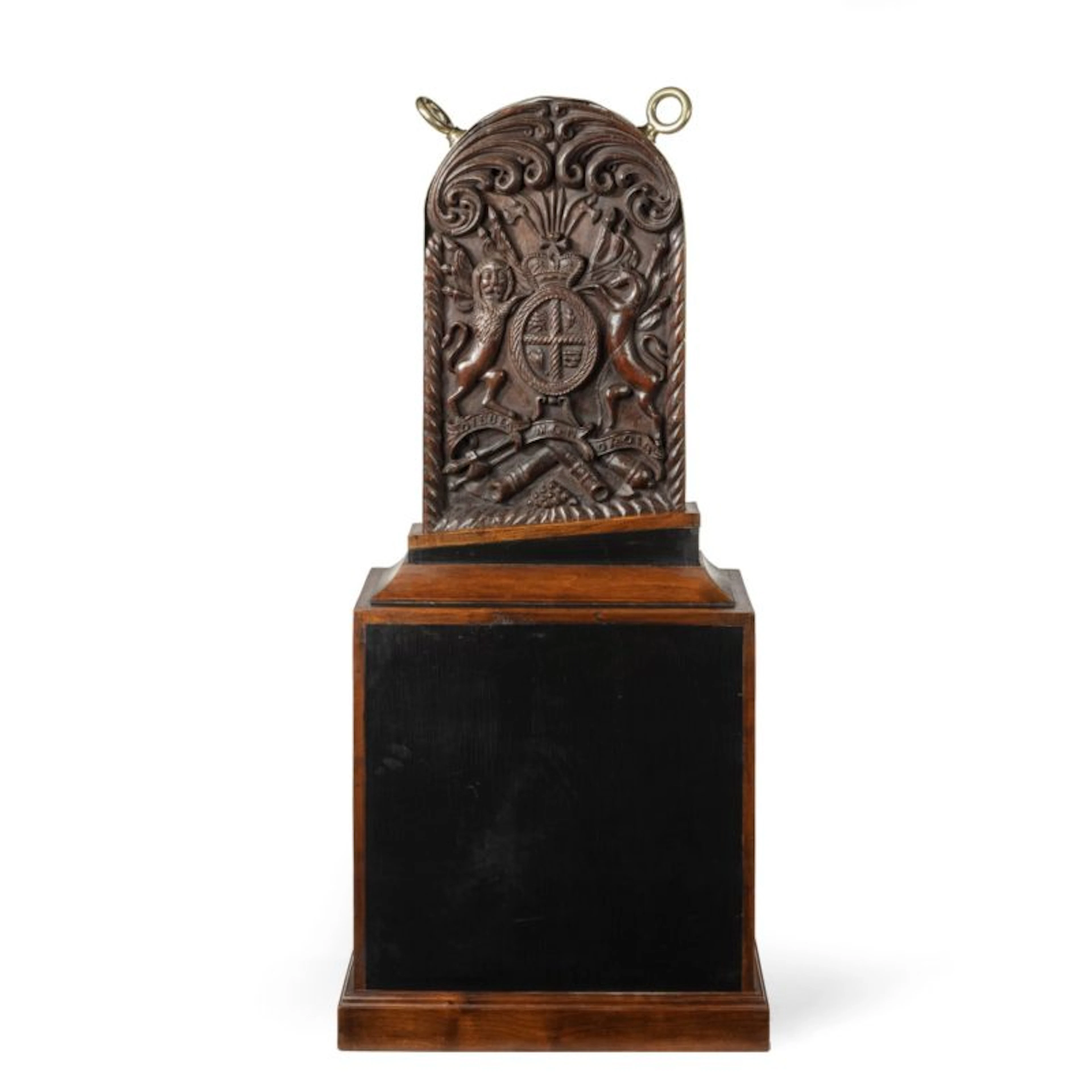 A Royal Naval ship’s elm companionway board