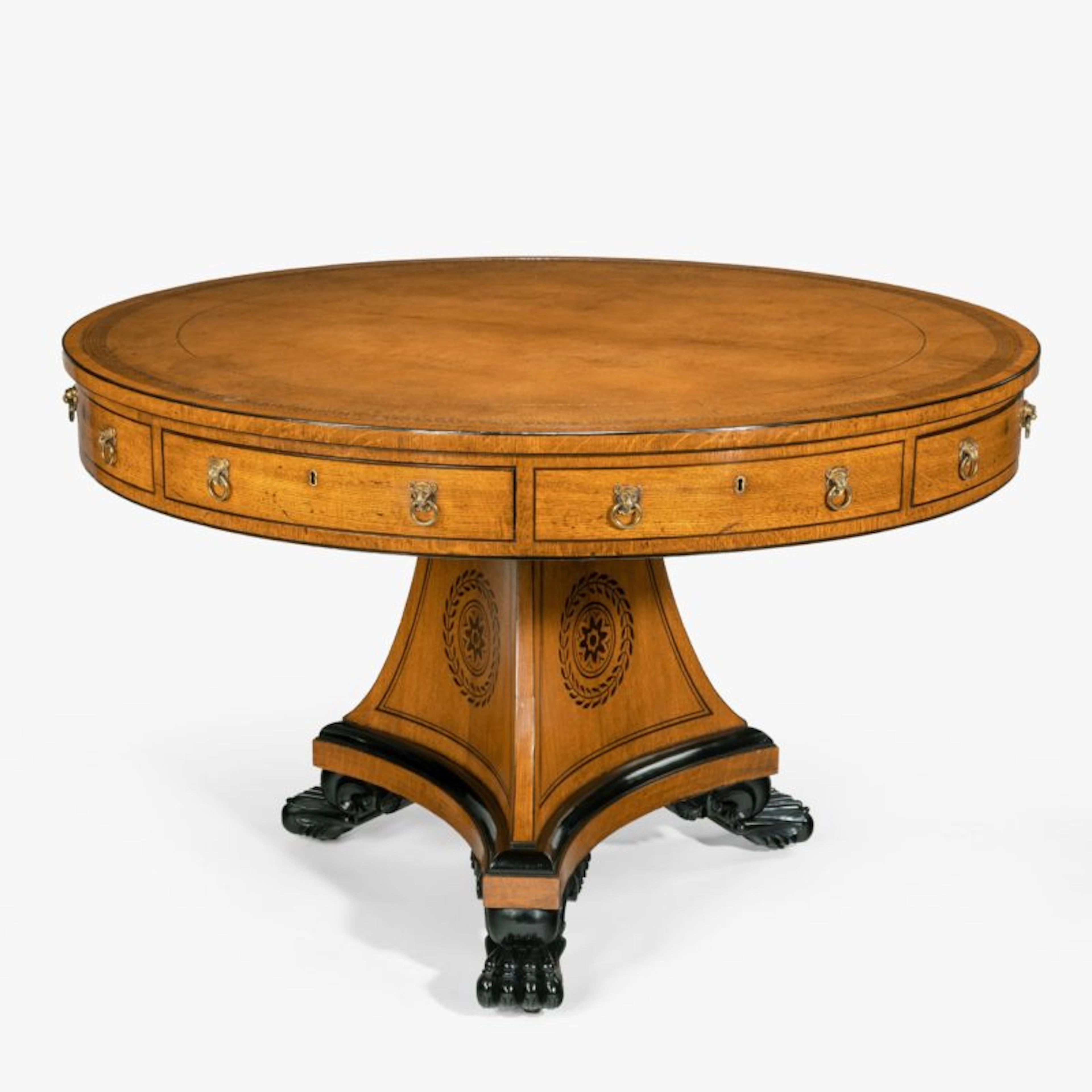 An Important Regency Period Library Table Made After Designs by Thomas Hope