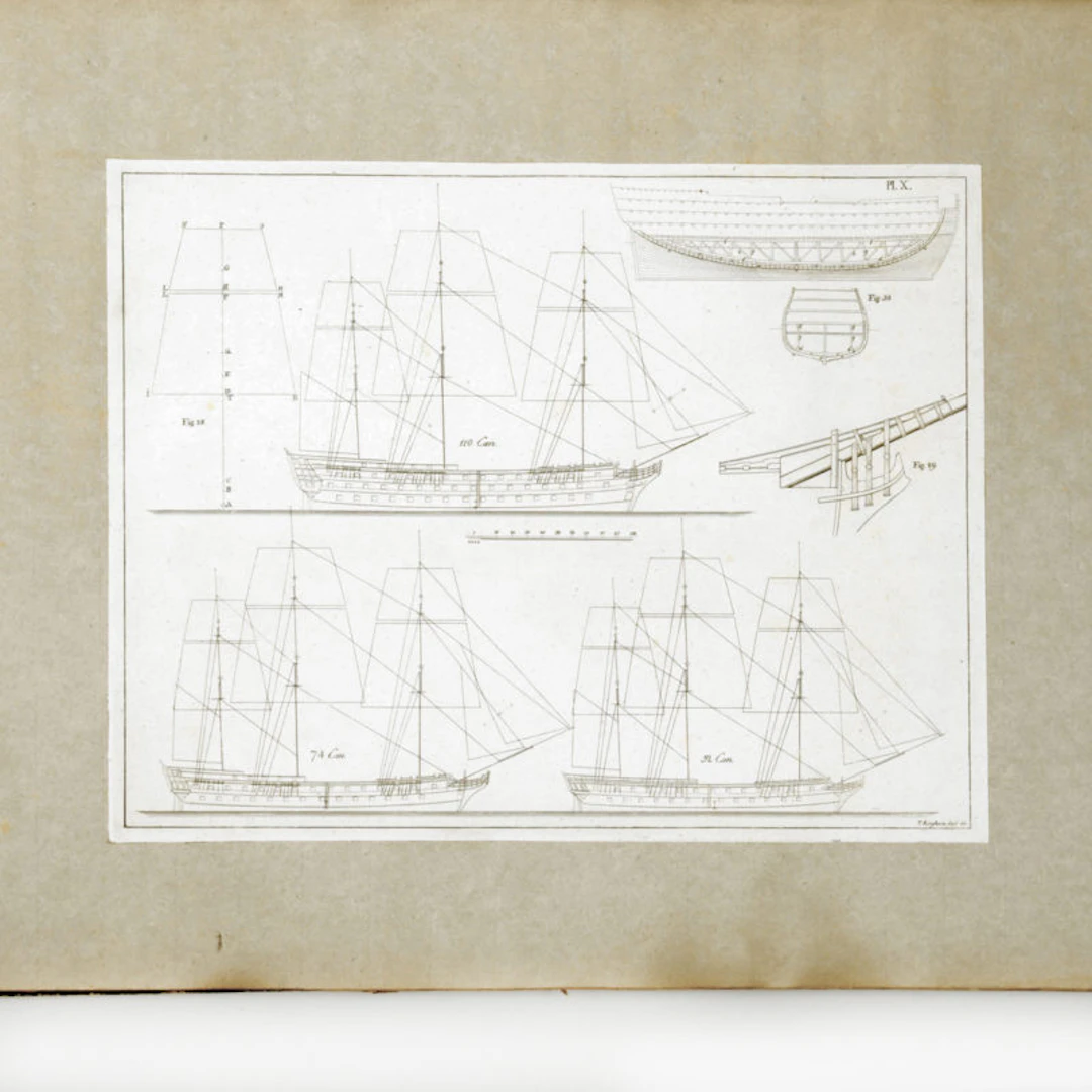 Frederick Chapman: ‘Naval Architecture War Vessels’, circa 1770