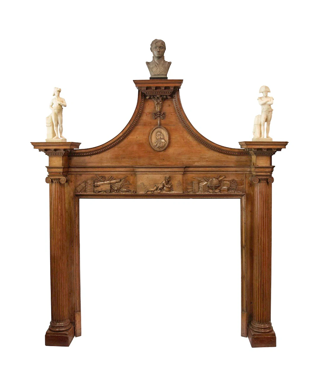 A George III carved pine chimneypiece from The Marine Society by Tousey, 1775