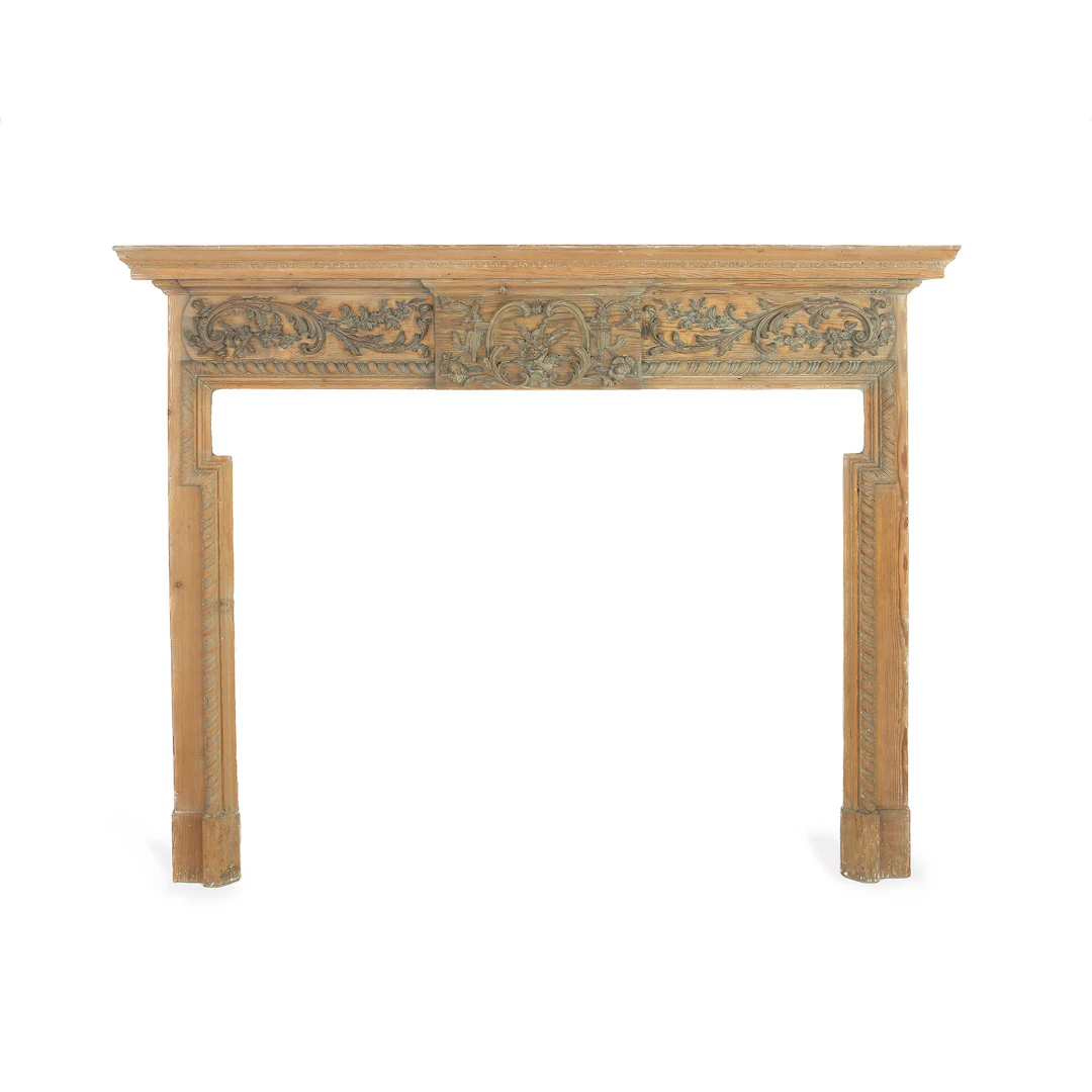 A carved fire surround from Sir Winston Churchill’s drawing room
