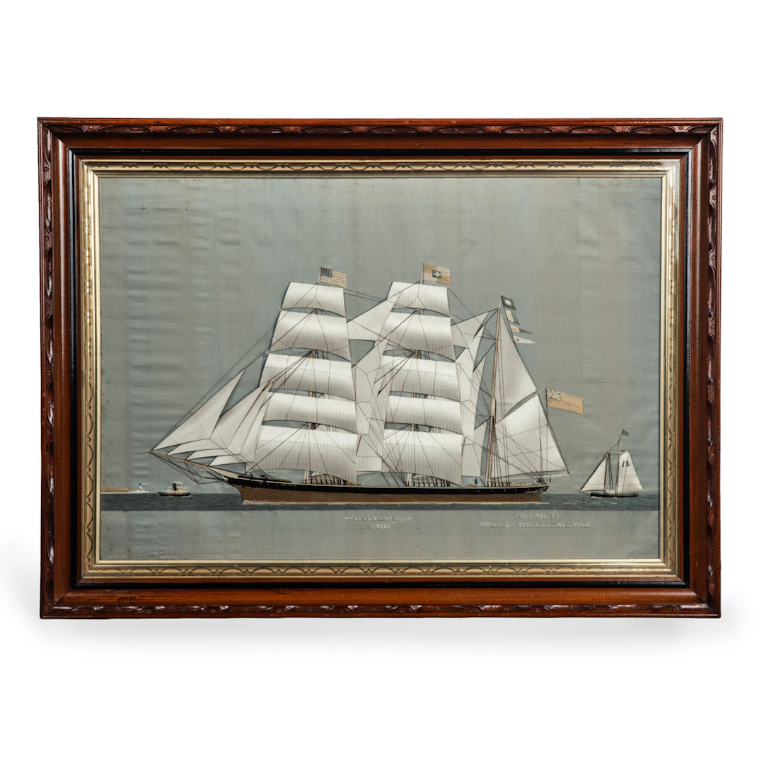 A Particularly Fine and Large Silkwork Picture attributed to Thomas