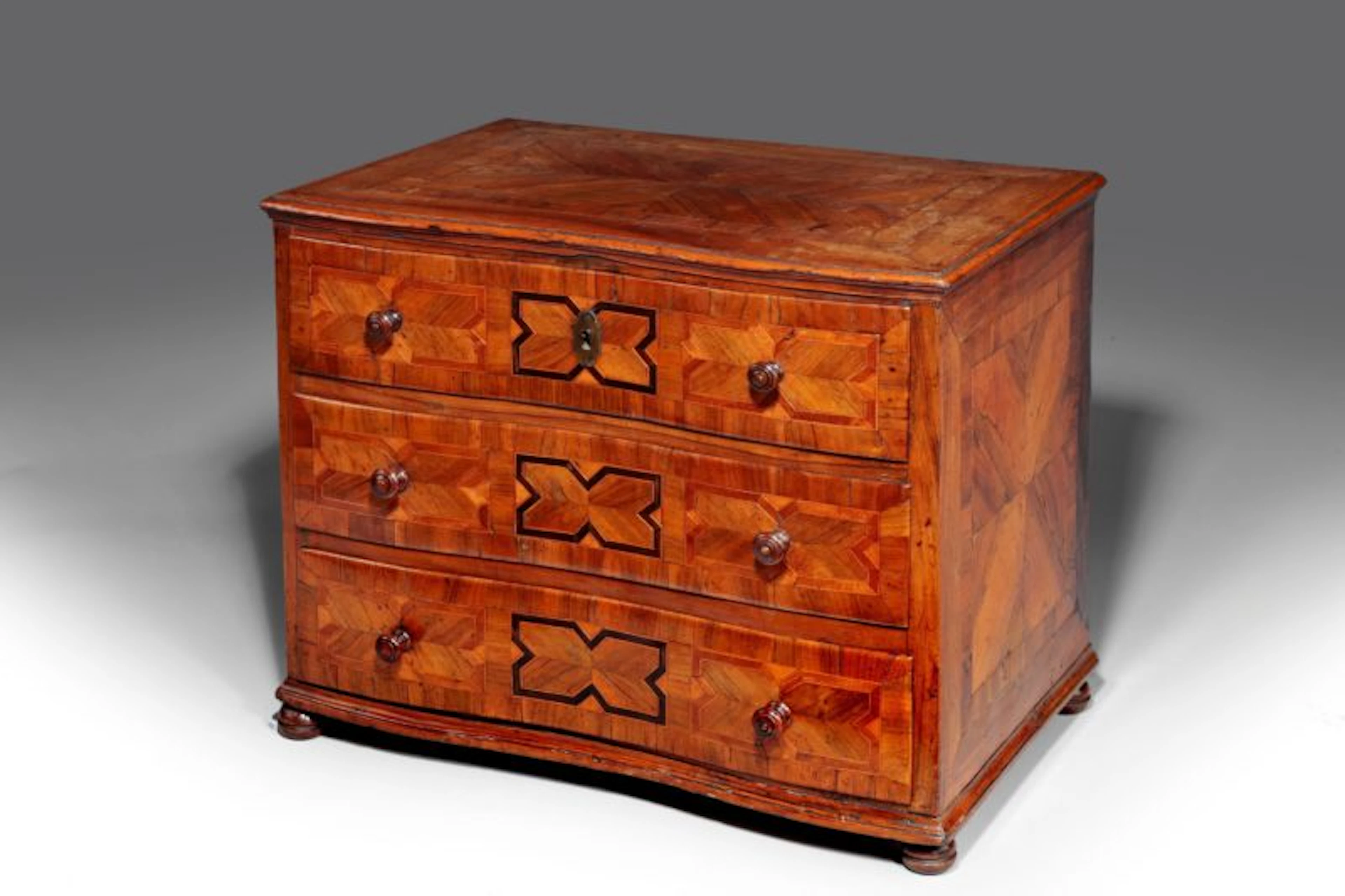18th century continental table chest of drawers