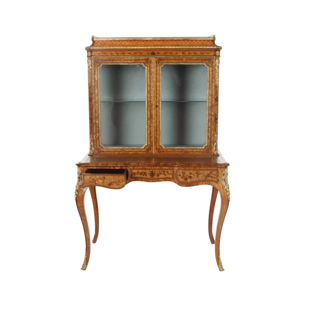 A William IV satinwood display cabinet attributed to Edward Holmes Baldock