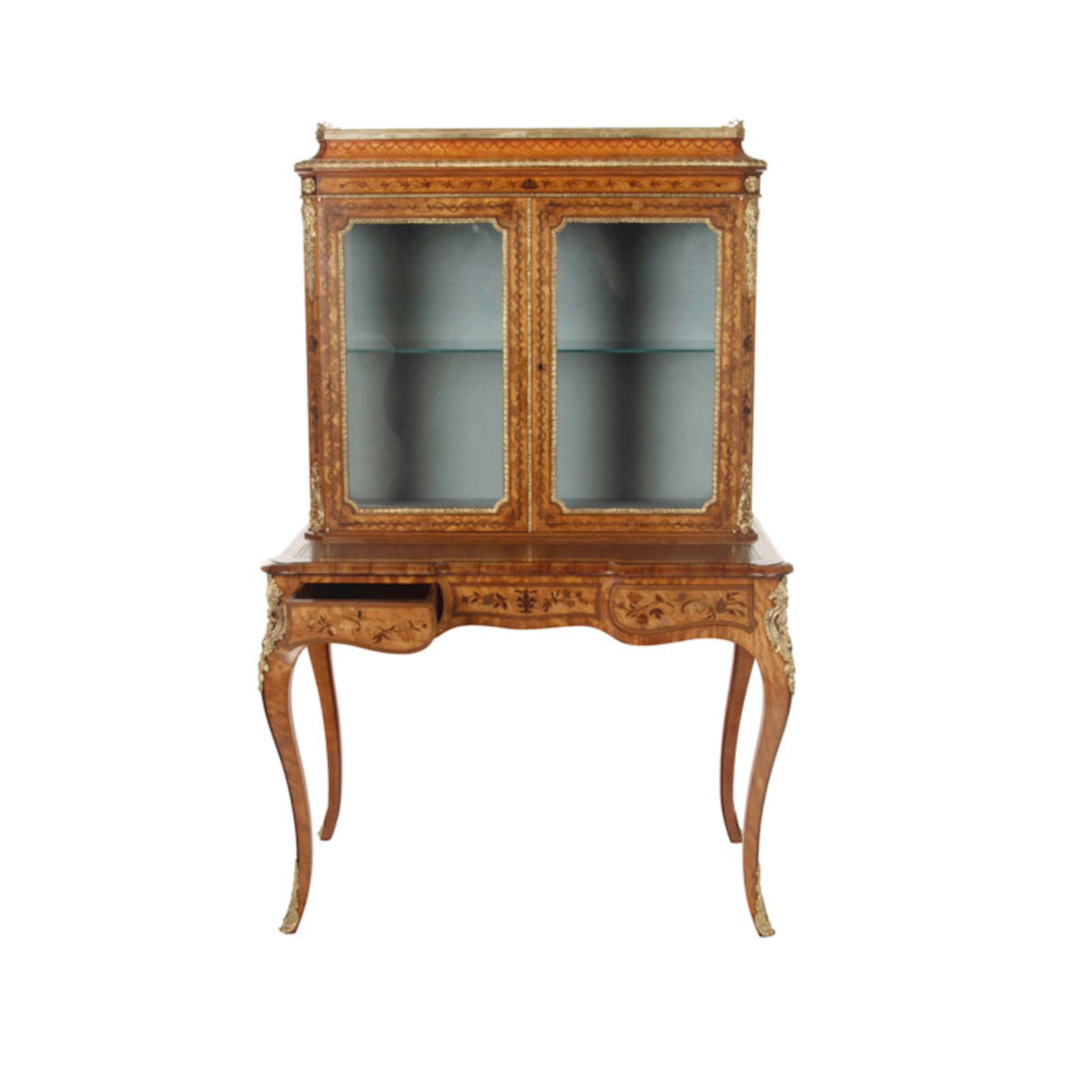A William IV satinwood display cabinet attributed to Edward Holmes Baldock