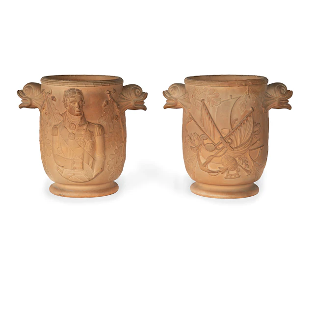 A Pair of Davenport Admiral Lord Nelson Terracotta Wine Coolers