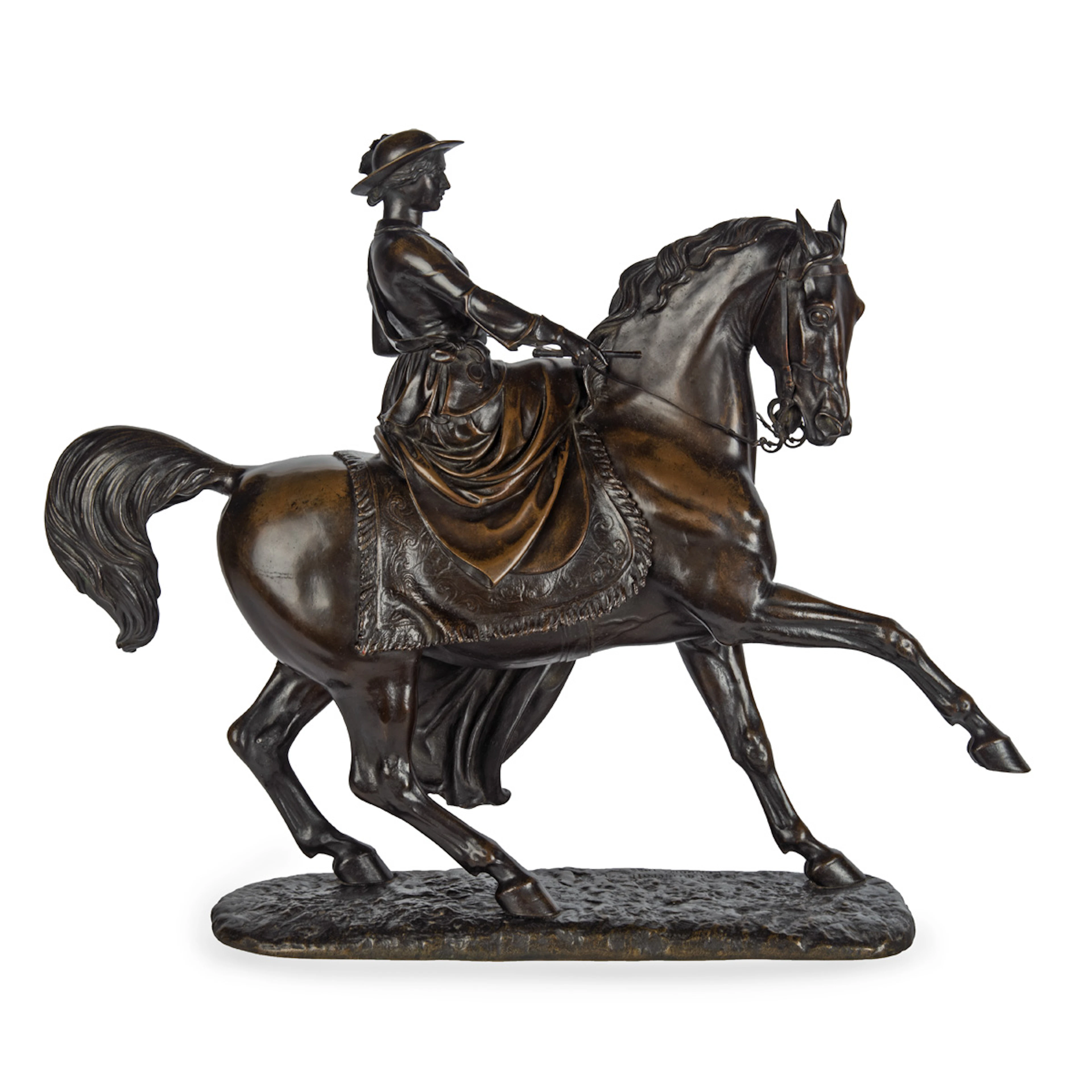 Bronze Reduction of a Young Queen Victoria on Horseback after Thomas