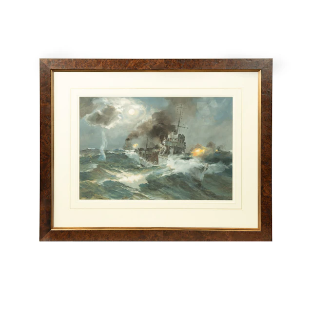 Montague Dawson: A Moonlight Scrap