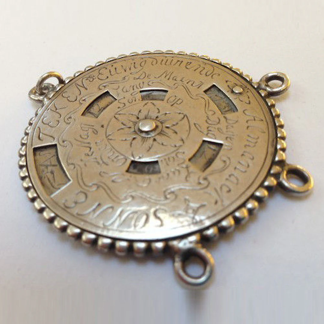 Late 17th/early 18th century silver Dutch perpetual calender