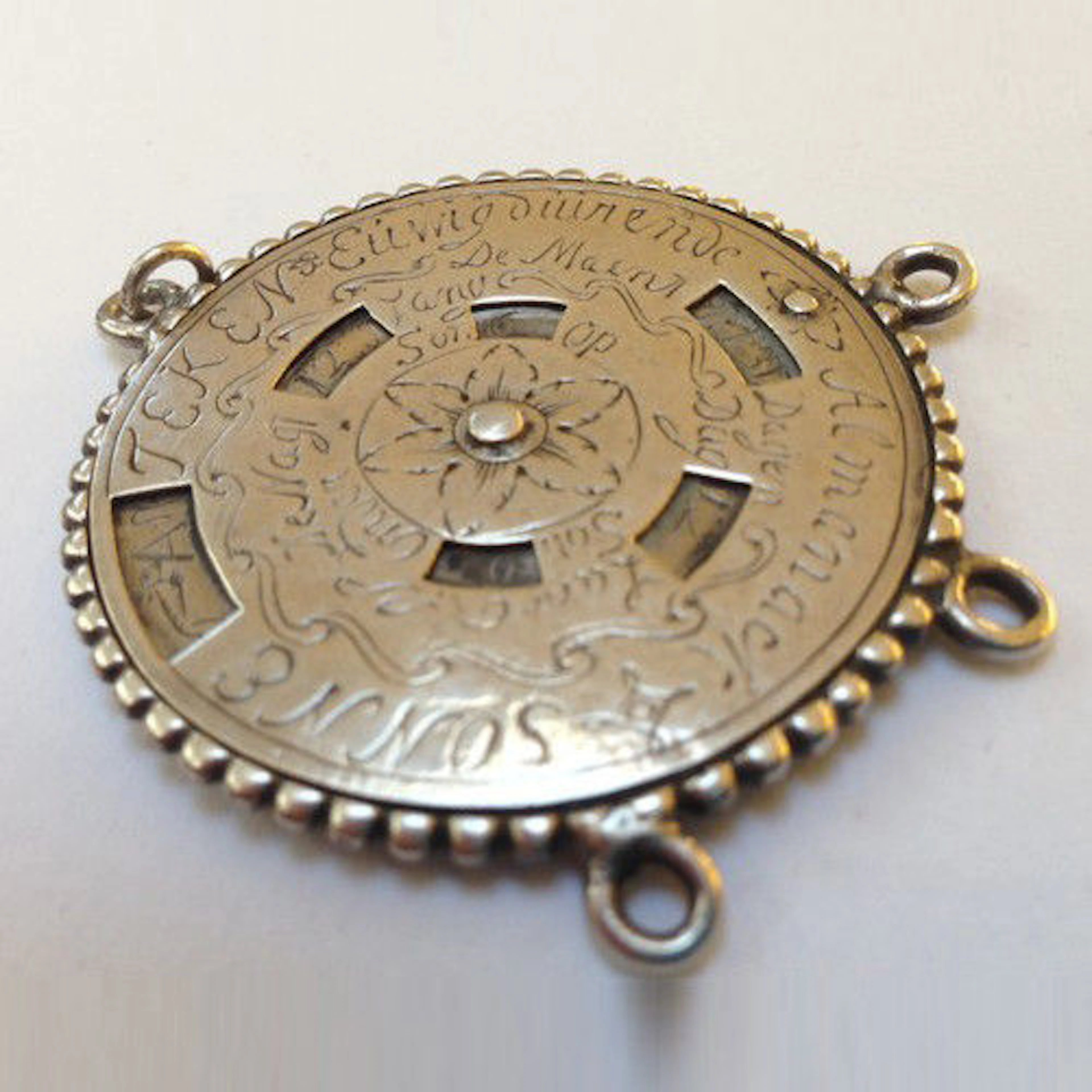Late 17th/early 18th century silver Dutch perpetual calender
