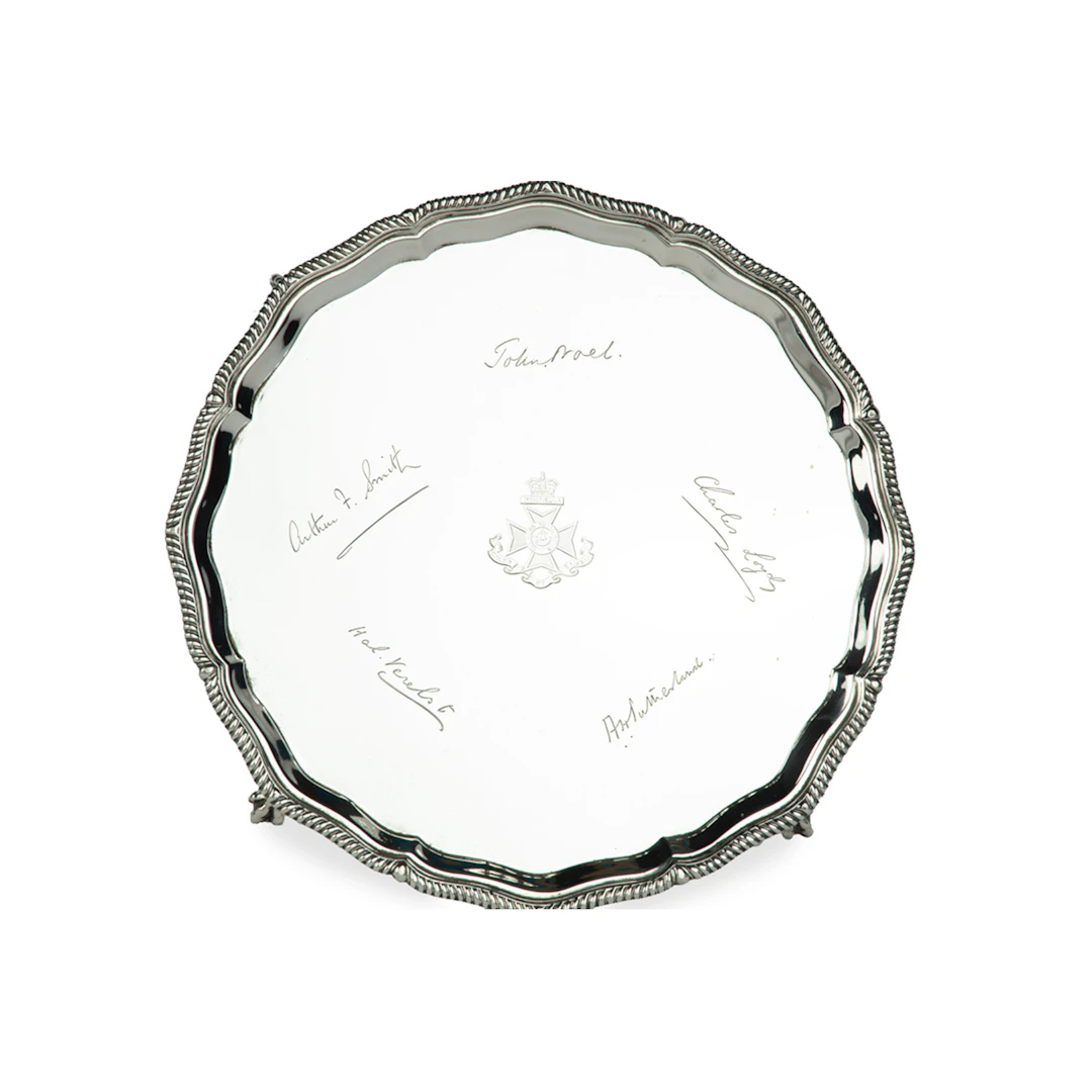 A George V silver presentation salver for The King’s Royal Rifle Corps