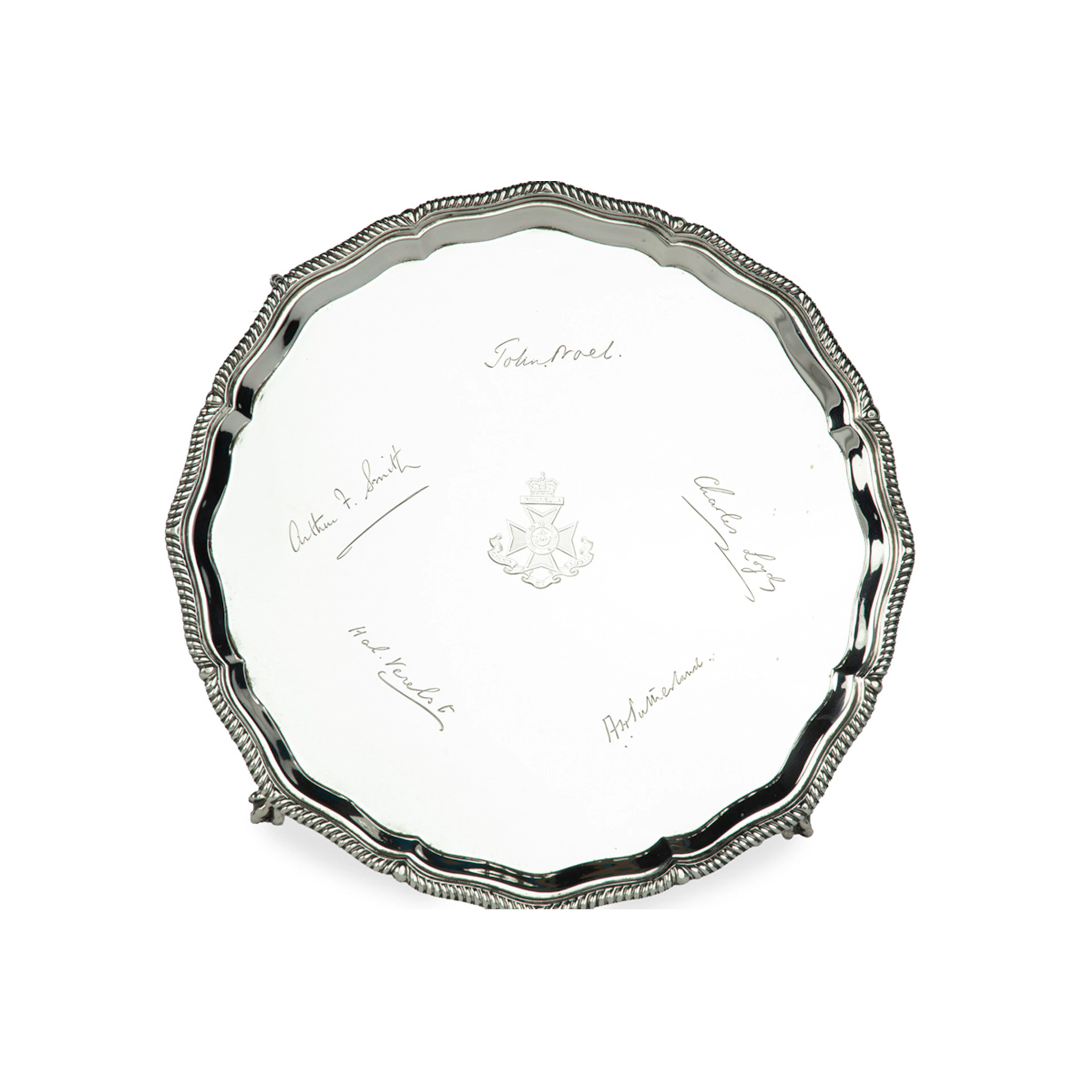 A George V silver presentation salver for The King’s Royal Rifle Corps