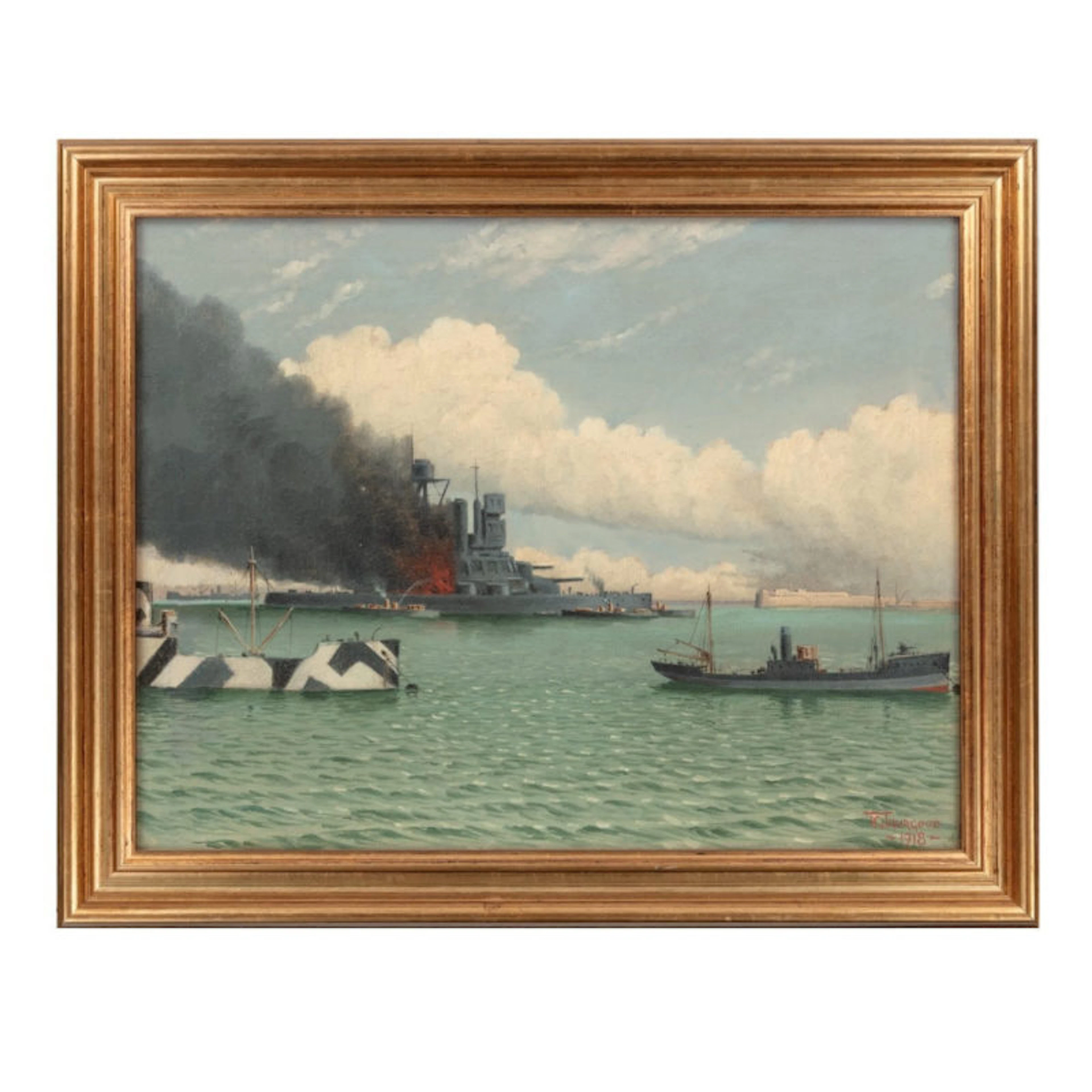 An Oil on Canvas Seascape by T G Thurgood