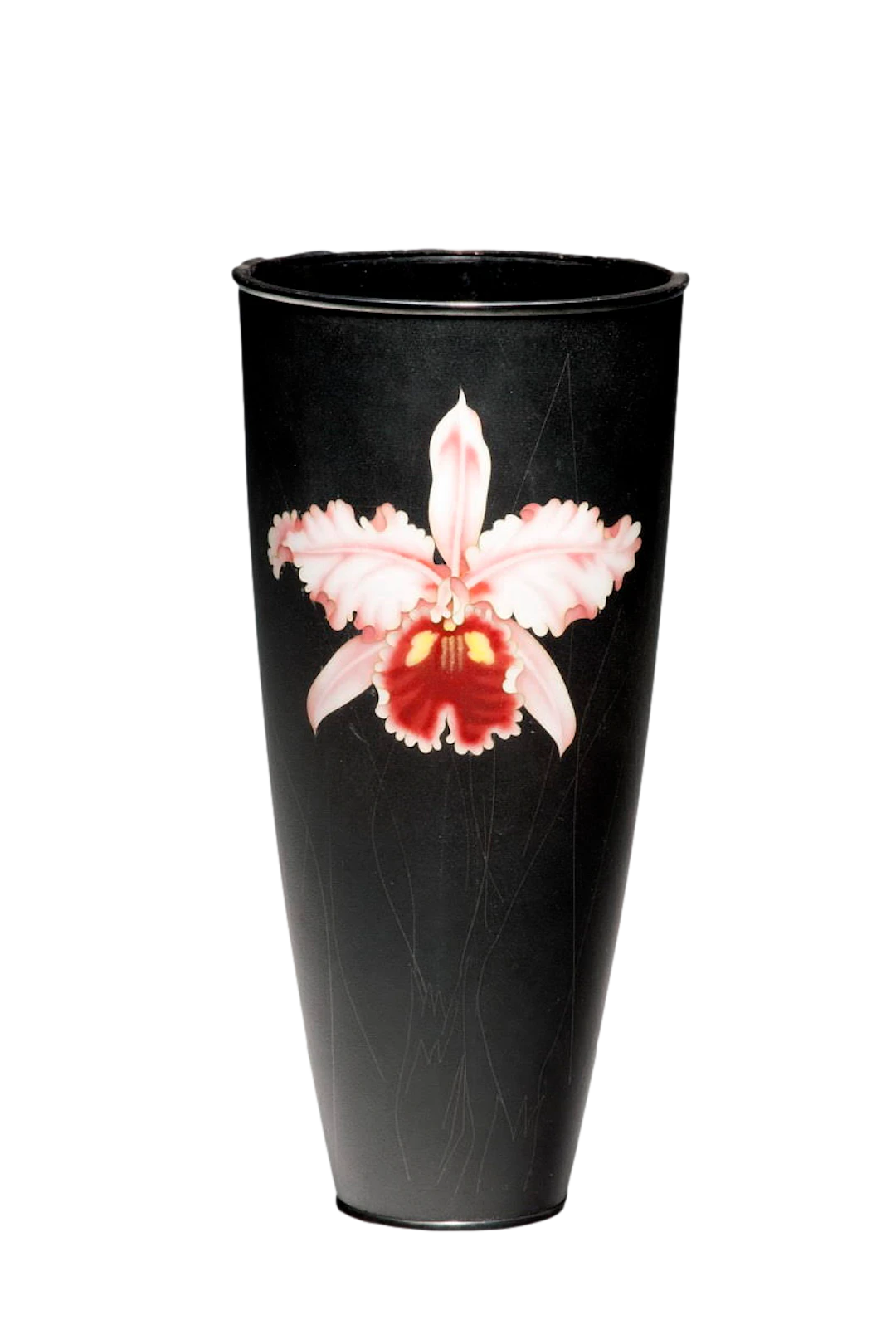 A Japanese orchid vase by Ando, Showa period