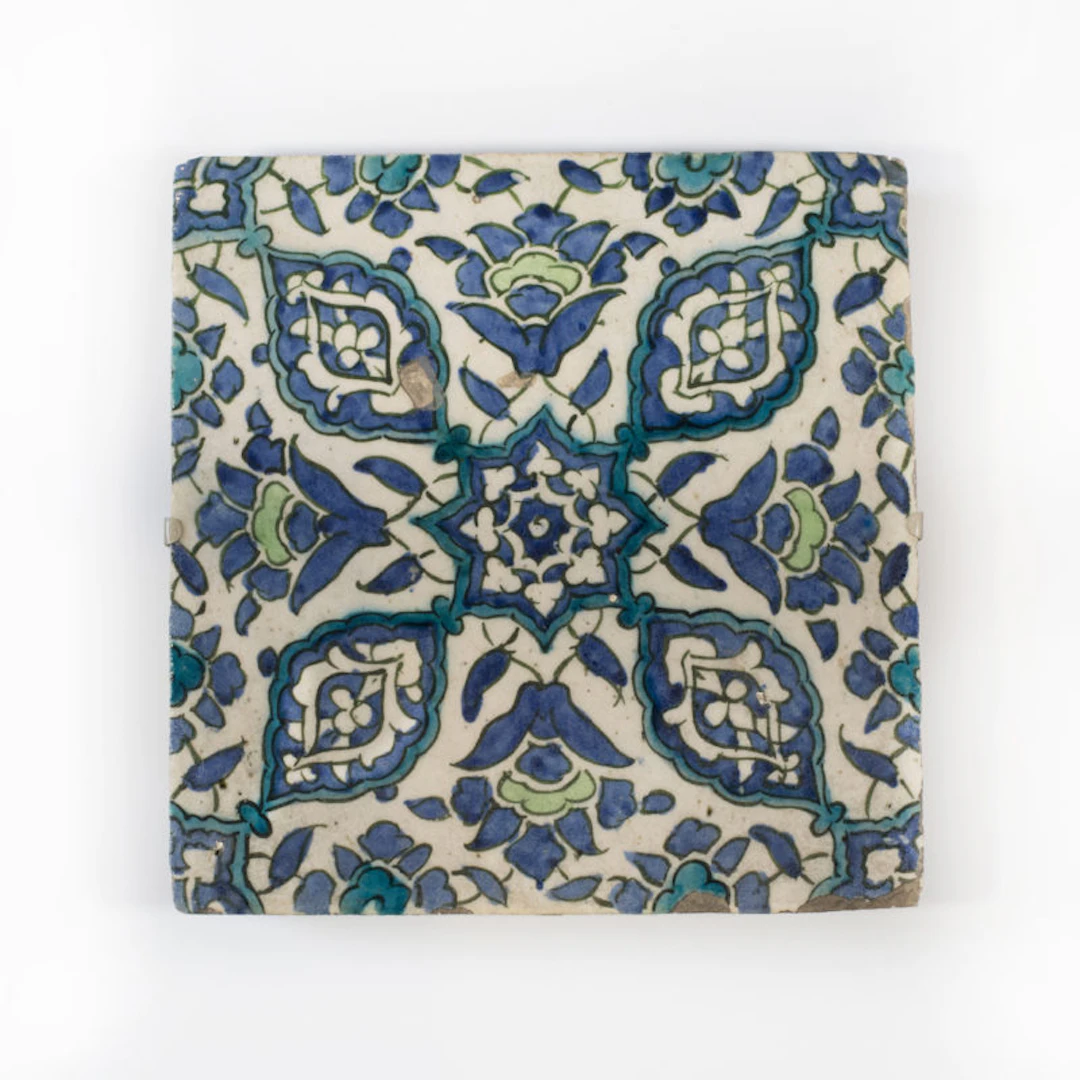 An Ottoman Empire Damascus square tile late 16th century