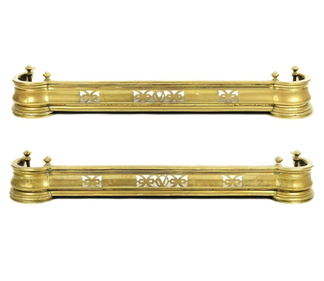A pair of superb quality Victorian brass fenders