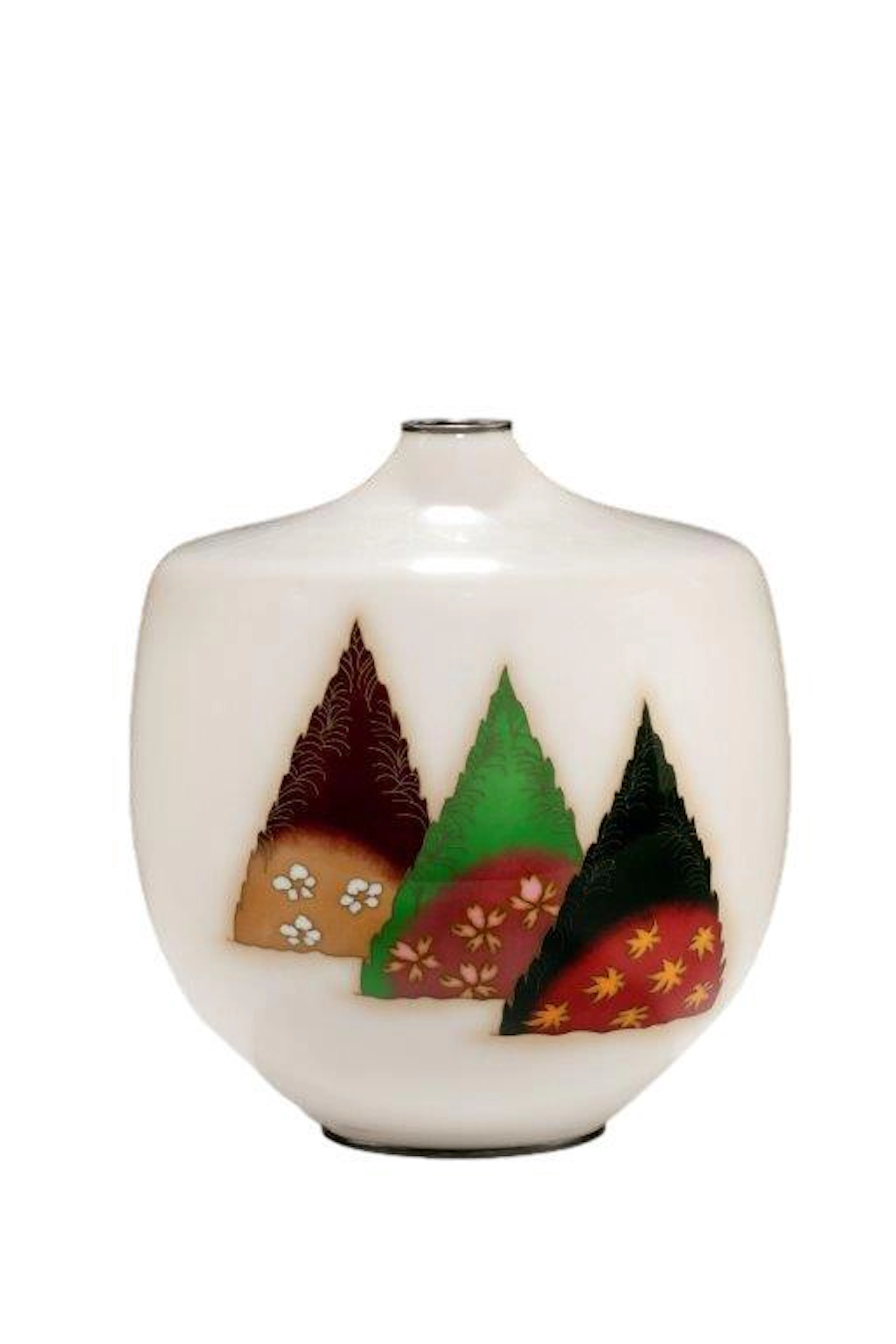 An unusual Taisho/Showa period cloisonné enamel vase by Ando Jubei