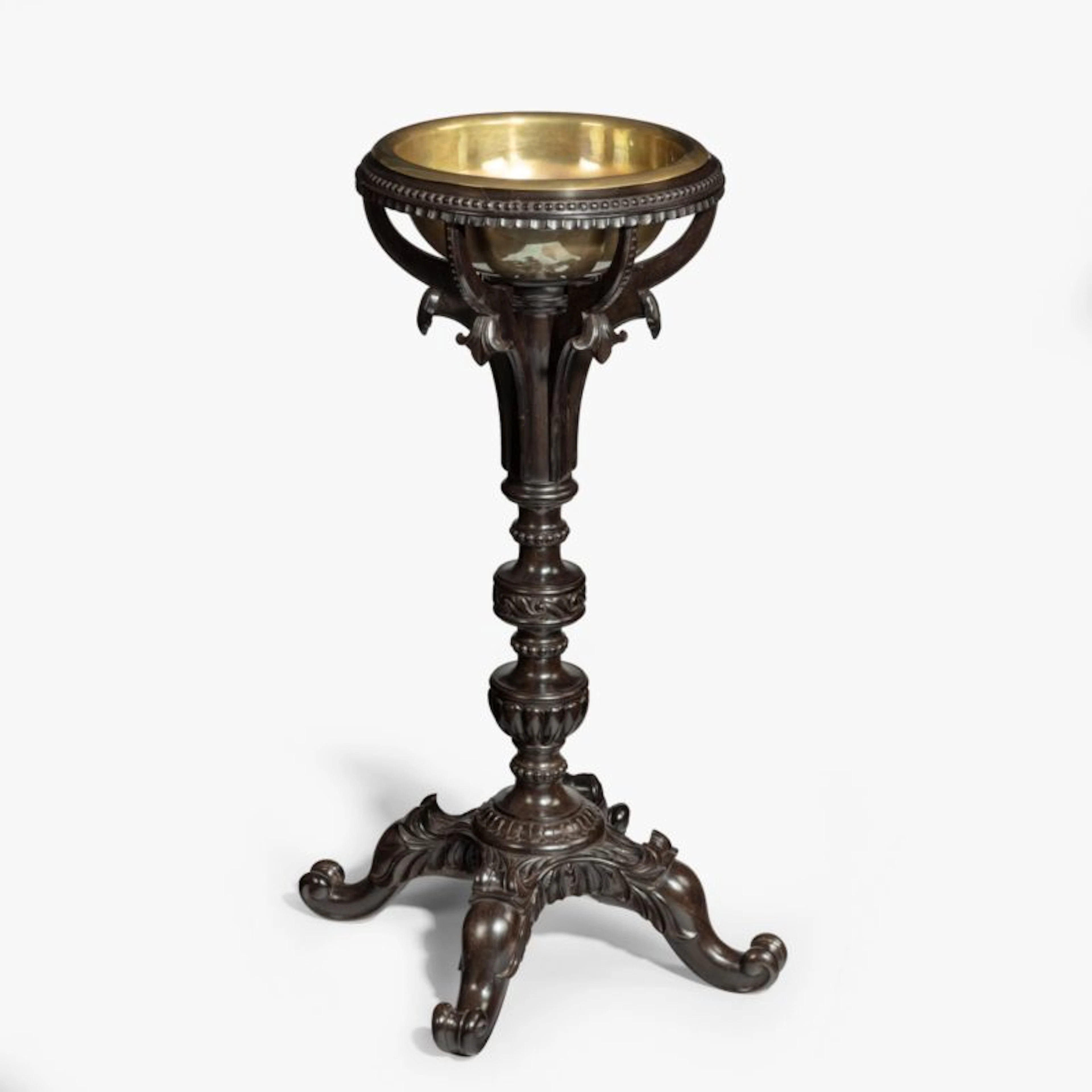 An Anglo-Indian solid ebony jardiniere