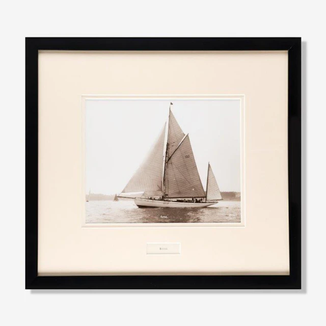 Original print by Beken of Cowes of the Gaff rigged ketch ROSE
