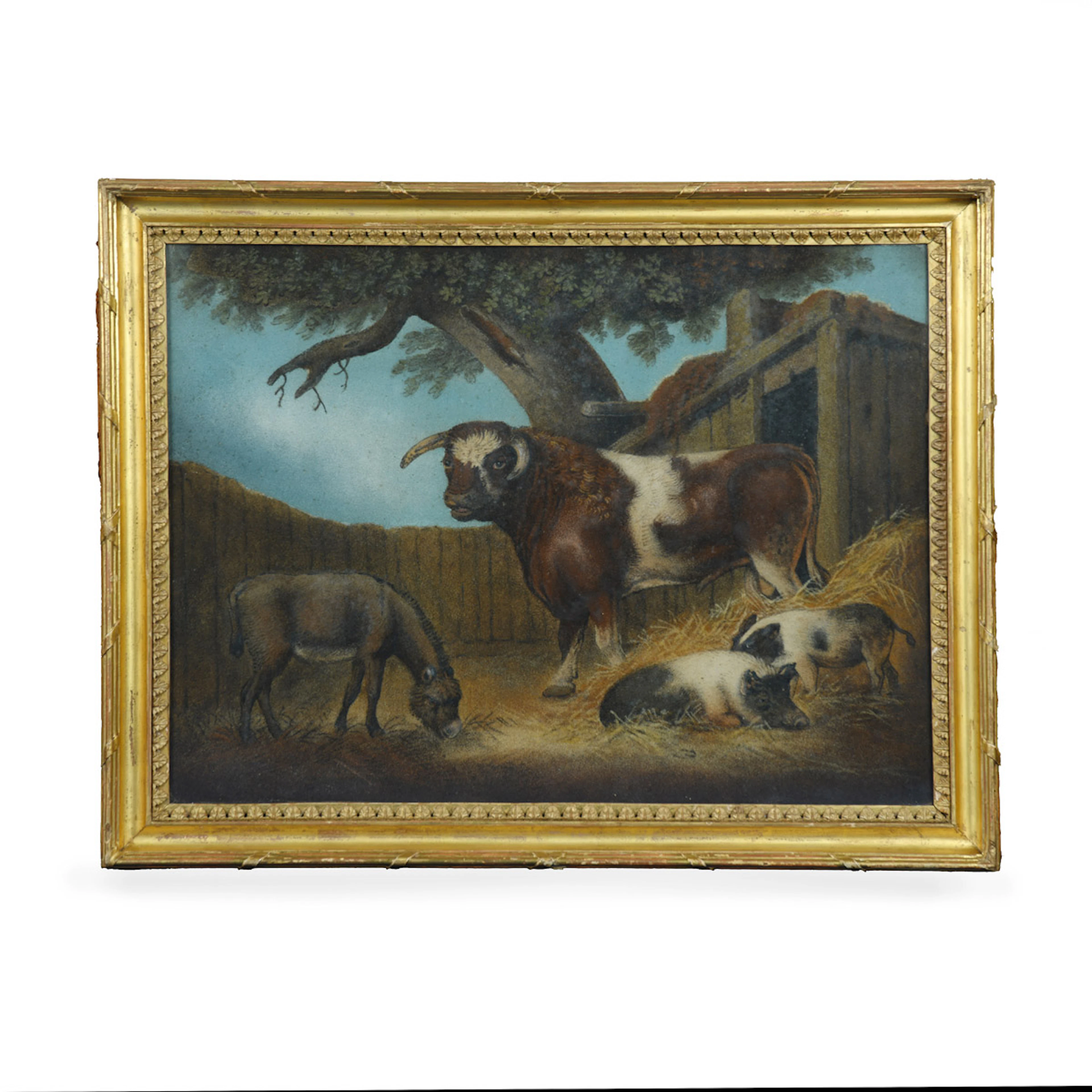 A Fine Farmyard Scene Sand Picture by Benjamin Zobel, Inspired by
