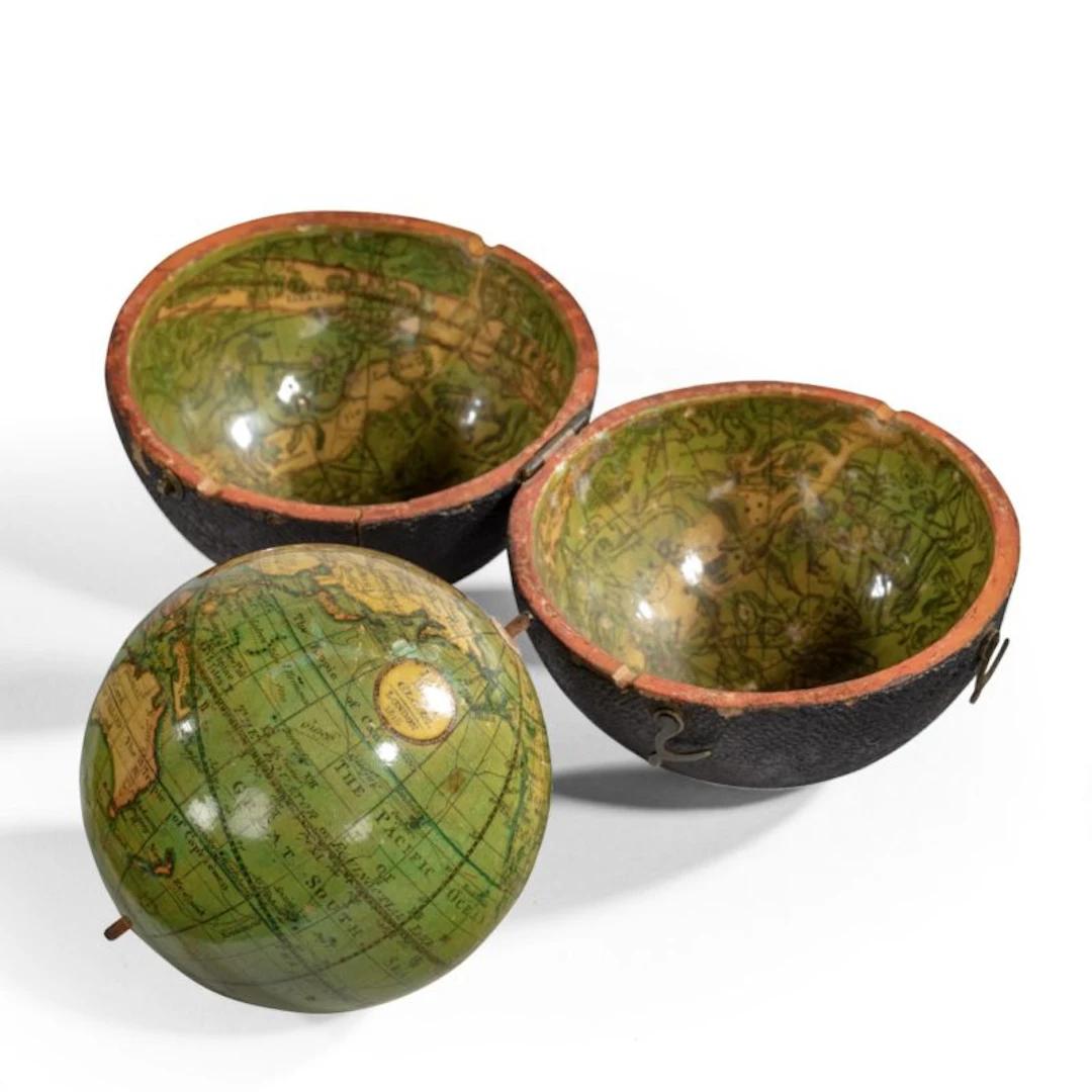 A 3 ½ inch Regency Lane’s pocket globe, dated 1818