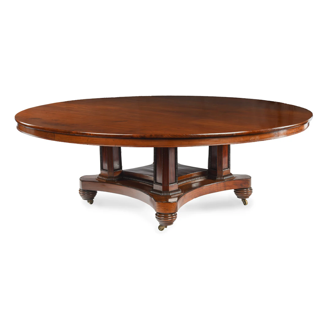 A Fine Late Regency Mahogany 7ft Diameter Dining Table, Possibly by