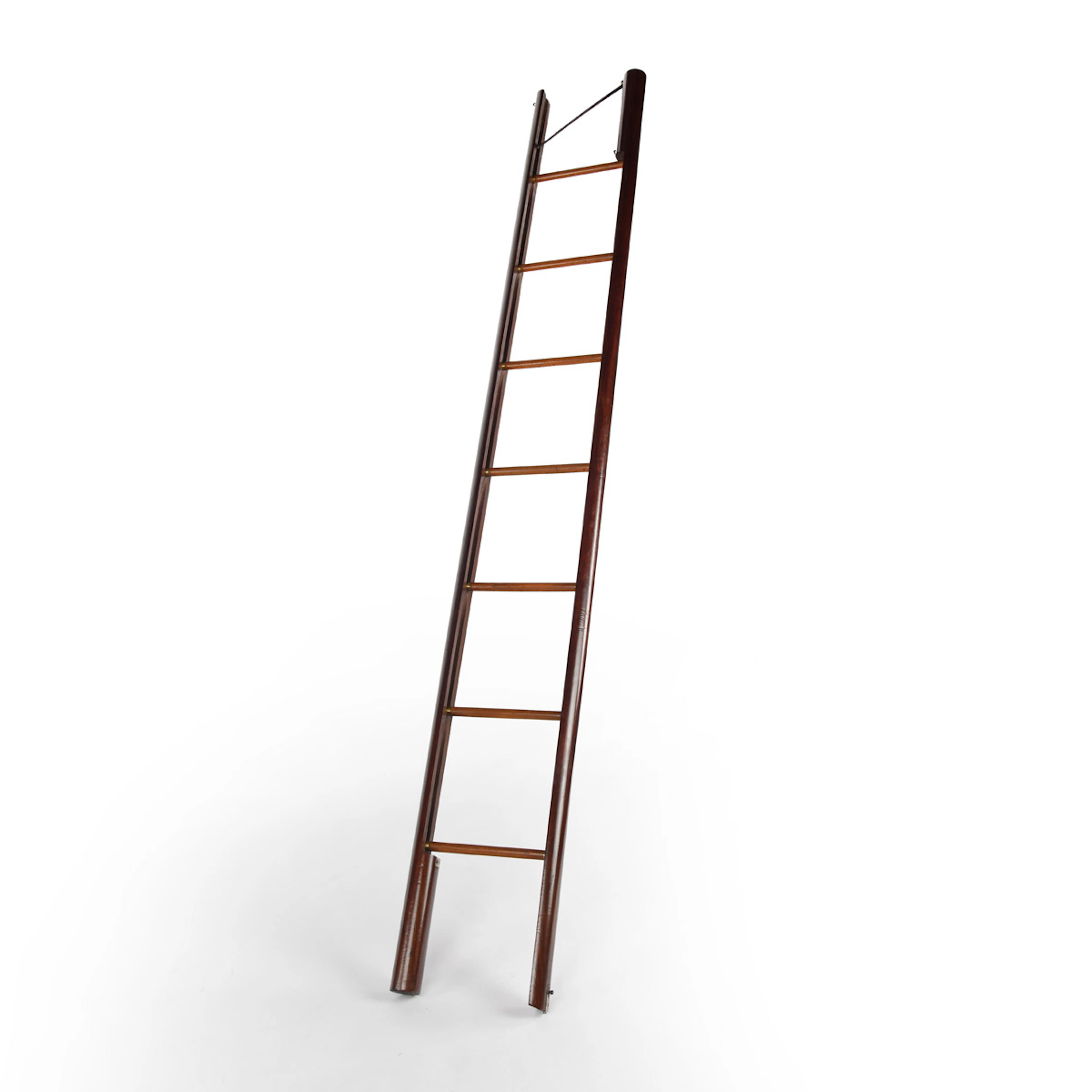 A fine George III mahogany pole ladder