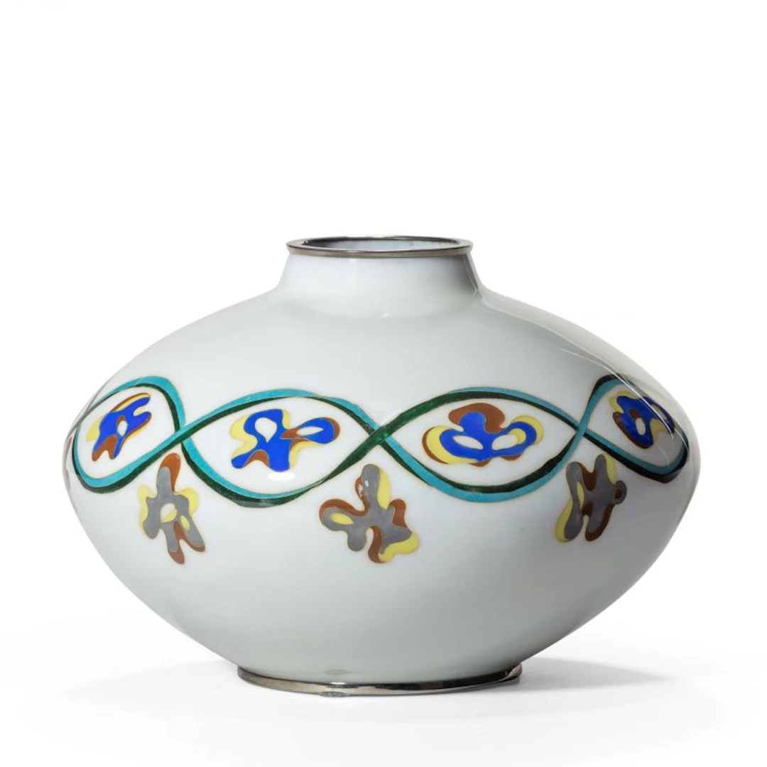 An unusual Showa period cloisonné vase