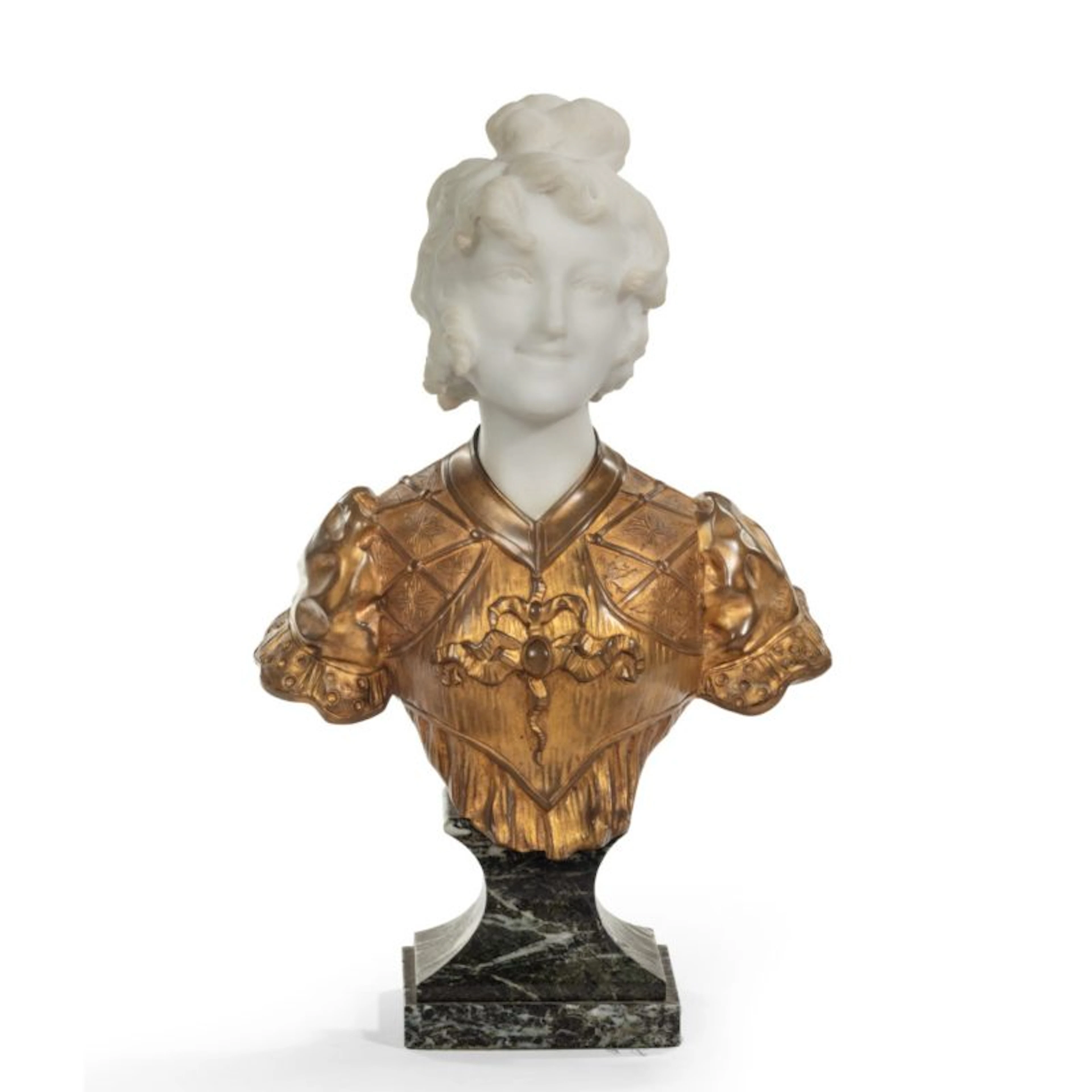 A marble and ormolu bust by Marionnet