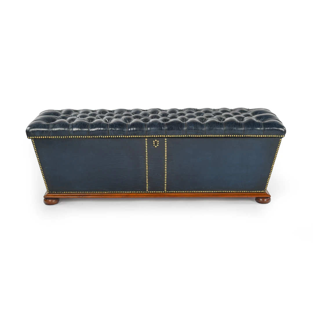 A mid Victorian mahogany framed ottoman