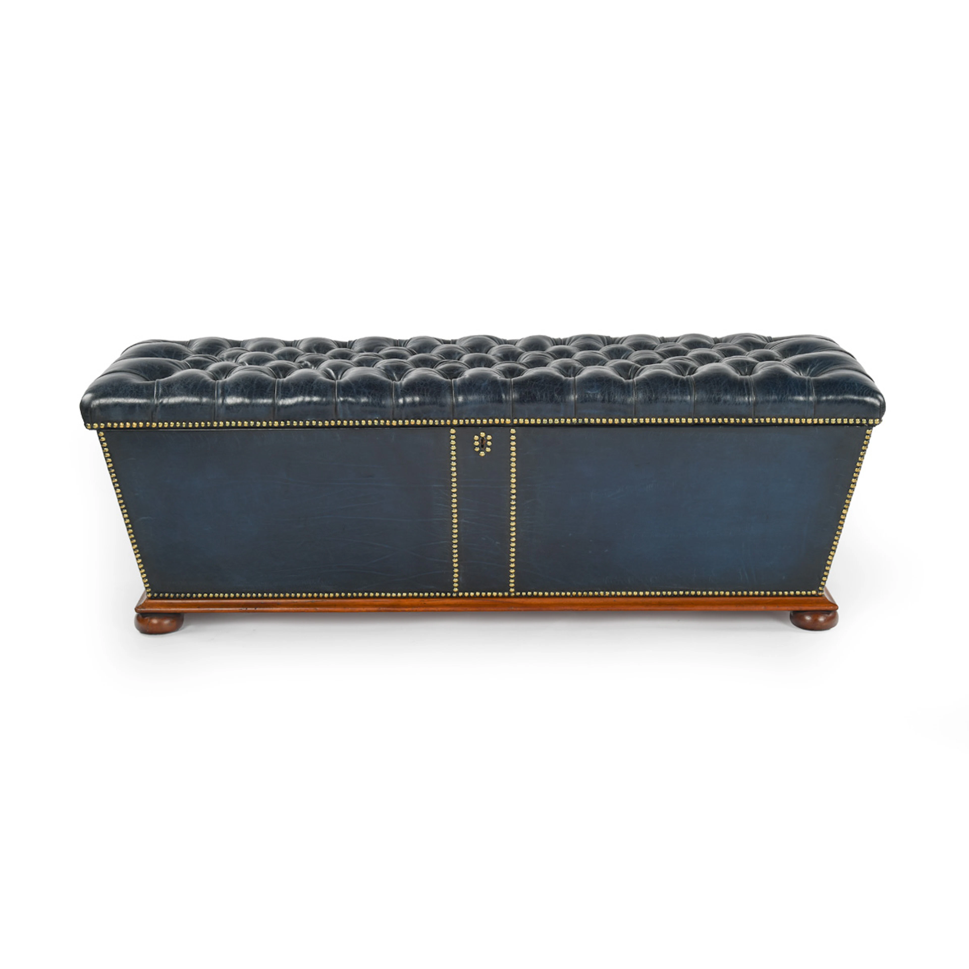 A mid Victorian mahogany framed ottoman